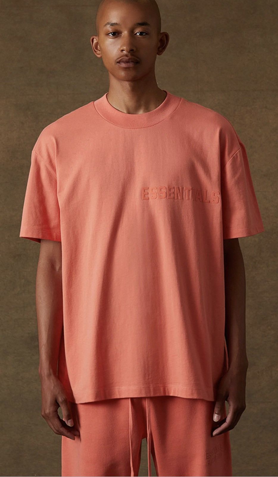 FOG FOG - Essentials Fear Of God Coral T-Shirt Size X-Small Size US XS / EU 42 / 0 - 8 Thumbnail