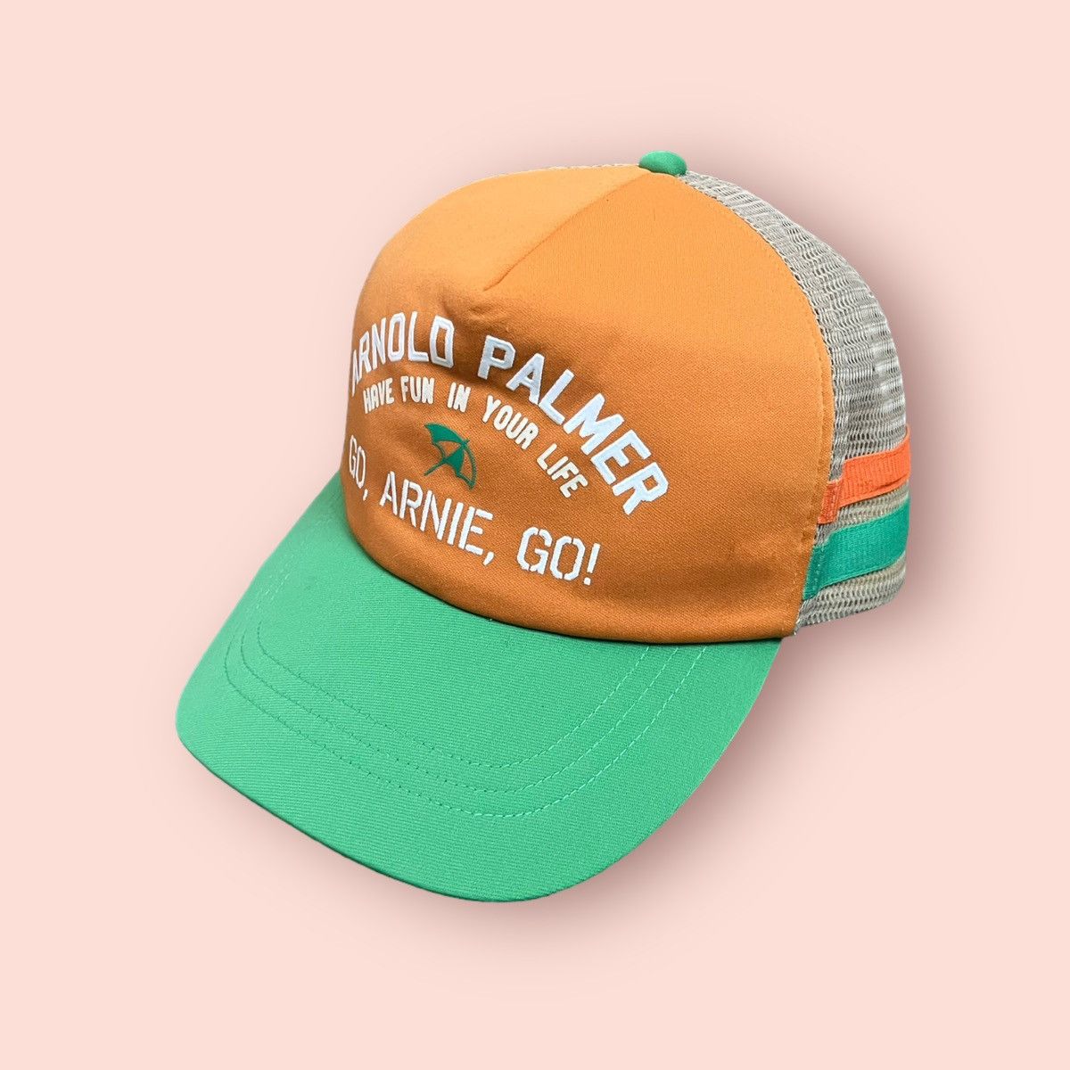 Japanese Brand VINTAGE ARNOLD PALMER TRUCKER SNAPBACK Size ONE SIZE - 2 Thumbnail