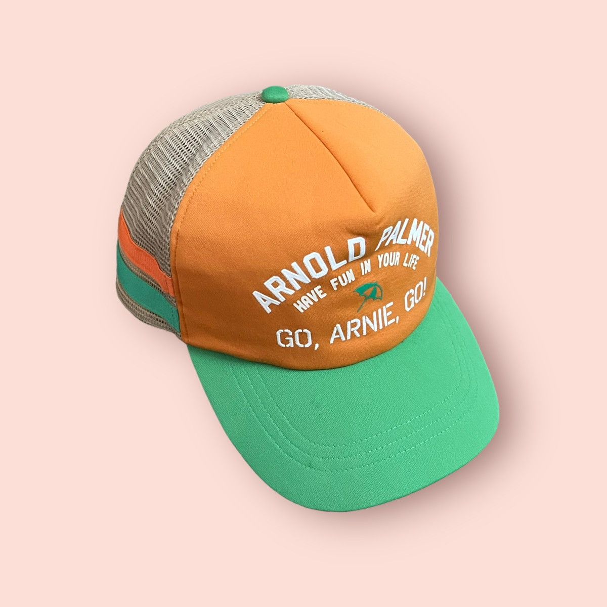 Japanese Brand VINTAGE ARNOLD PALMER TRUCKER SNAPBACK Size ONE SIZE - 1 Thumbnail