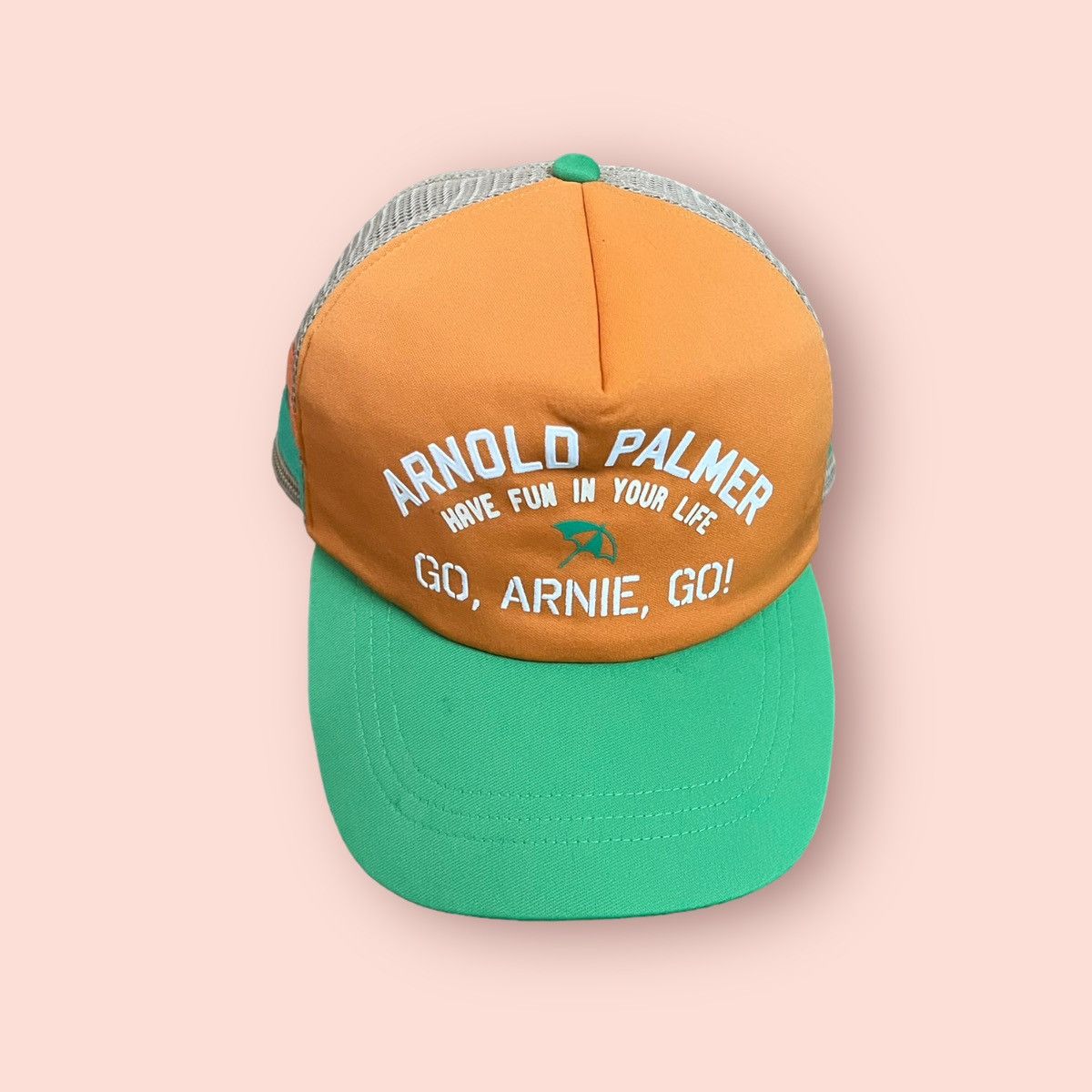 Japanese Brand VINTAGE ARNOLD PALMER TRUCKER SNAPBACK Size ONE SIZE - 3 Thumbnail