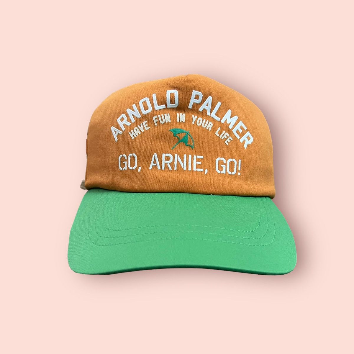Japanese Brand VINTAGE ARNOLD PALMER TRUCKER SNAPBACK Size ONE SIZE - 4 Thumbnail
