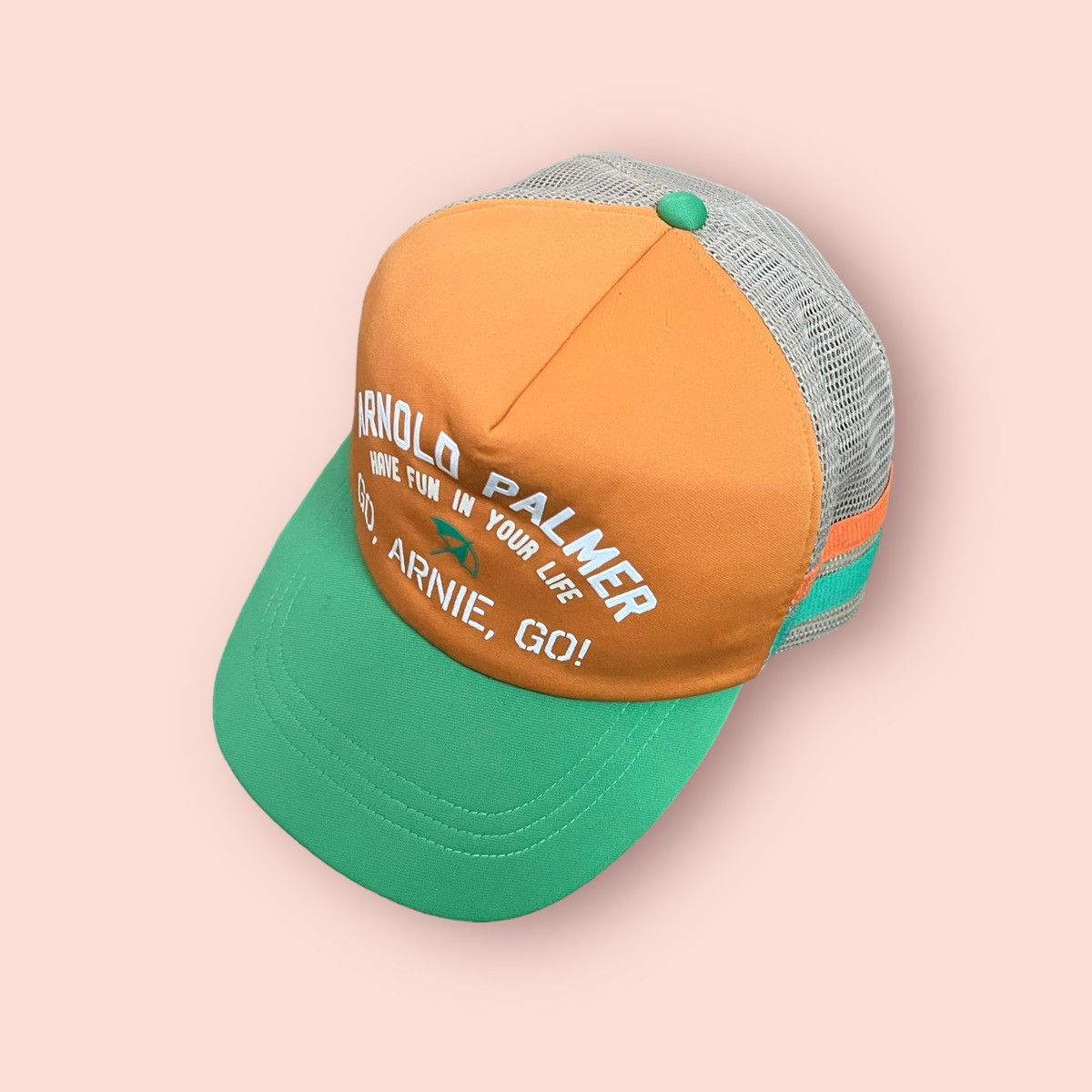 Japanese Brand VINTAGE ARNOLD PALMER TRUCKER SNAPBACK Size ONE SIZE - 7 Thumbnail