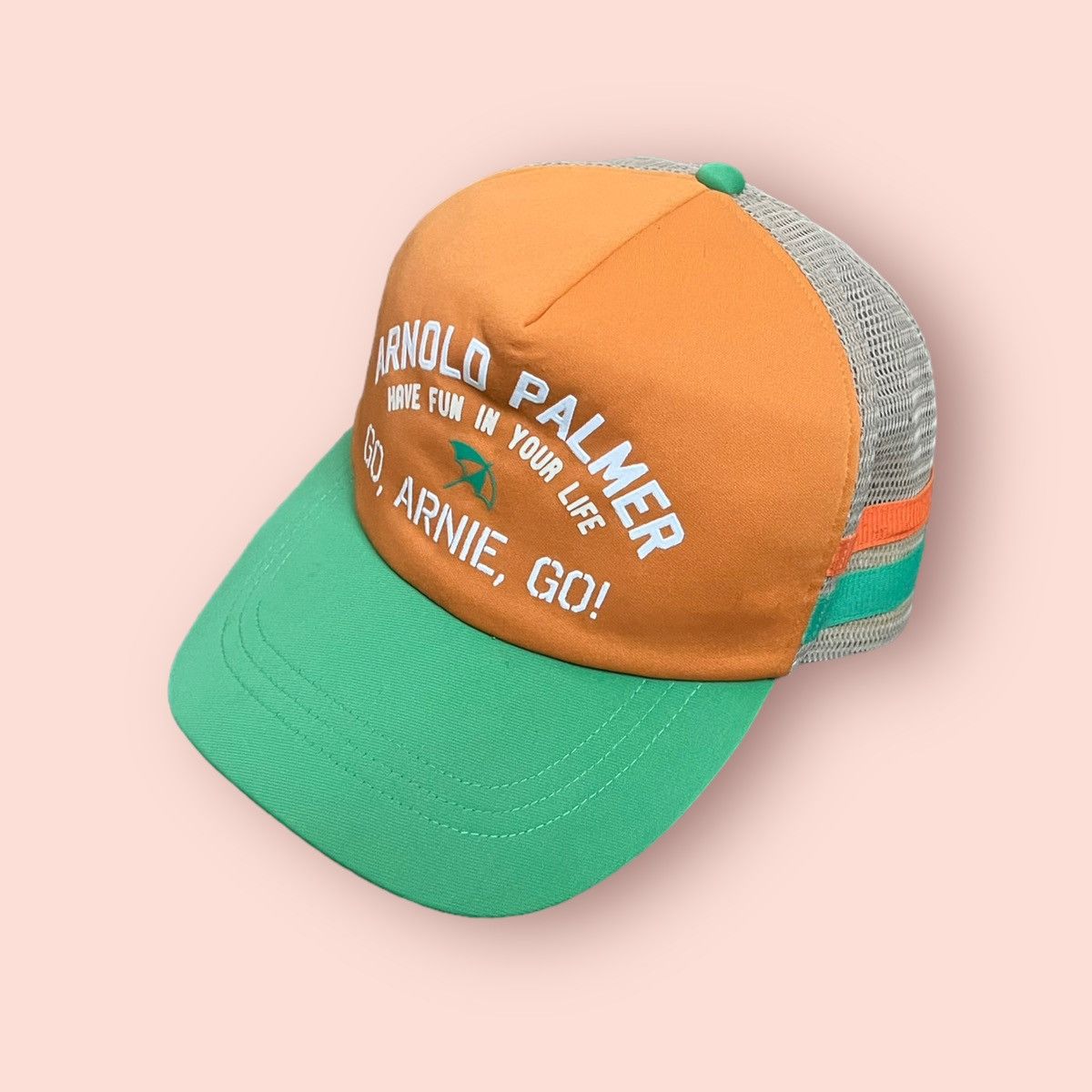 Japanese Brand VINTAGE ARNOLD PALMER TRUCKER SNAPBACK Size ONE SIZE - 15 Thumbnail