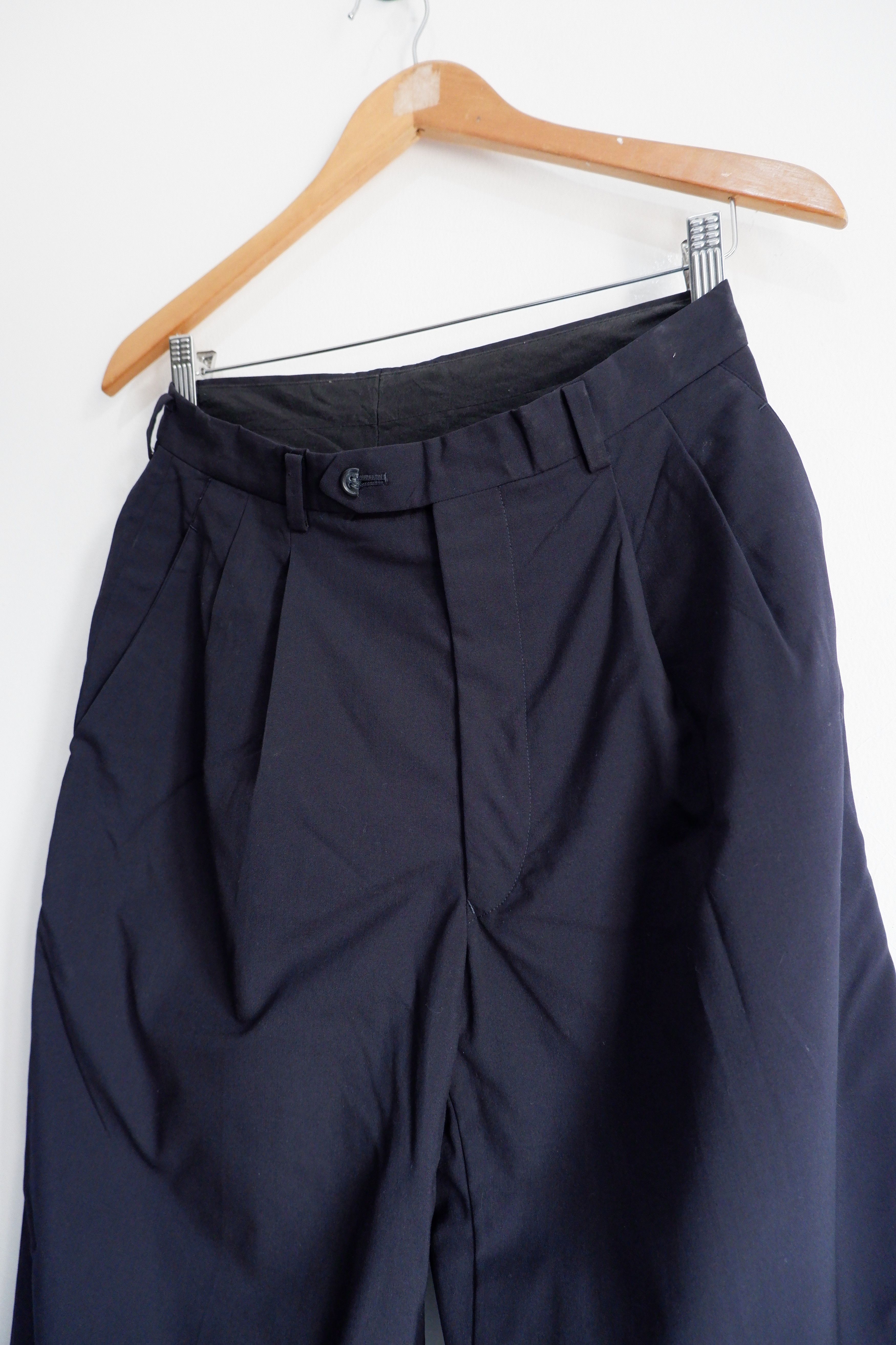 Issey Miyake Vintage IM By Issey Miyake Wide Leg Wool Trousers Size US 28 / EU 44 - 2 Thumbnail
