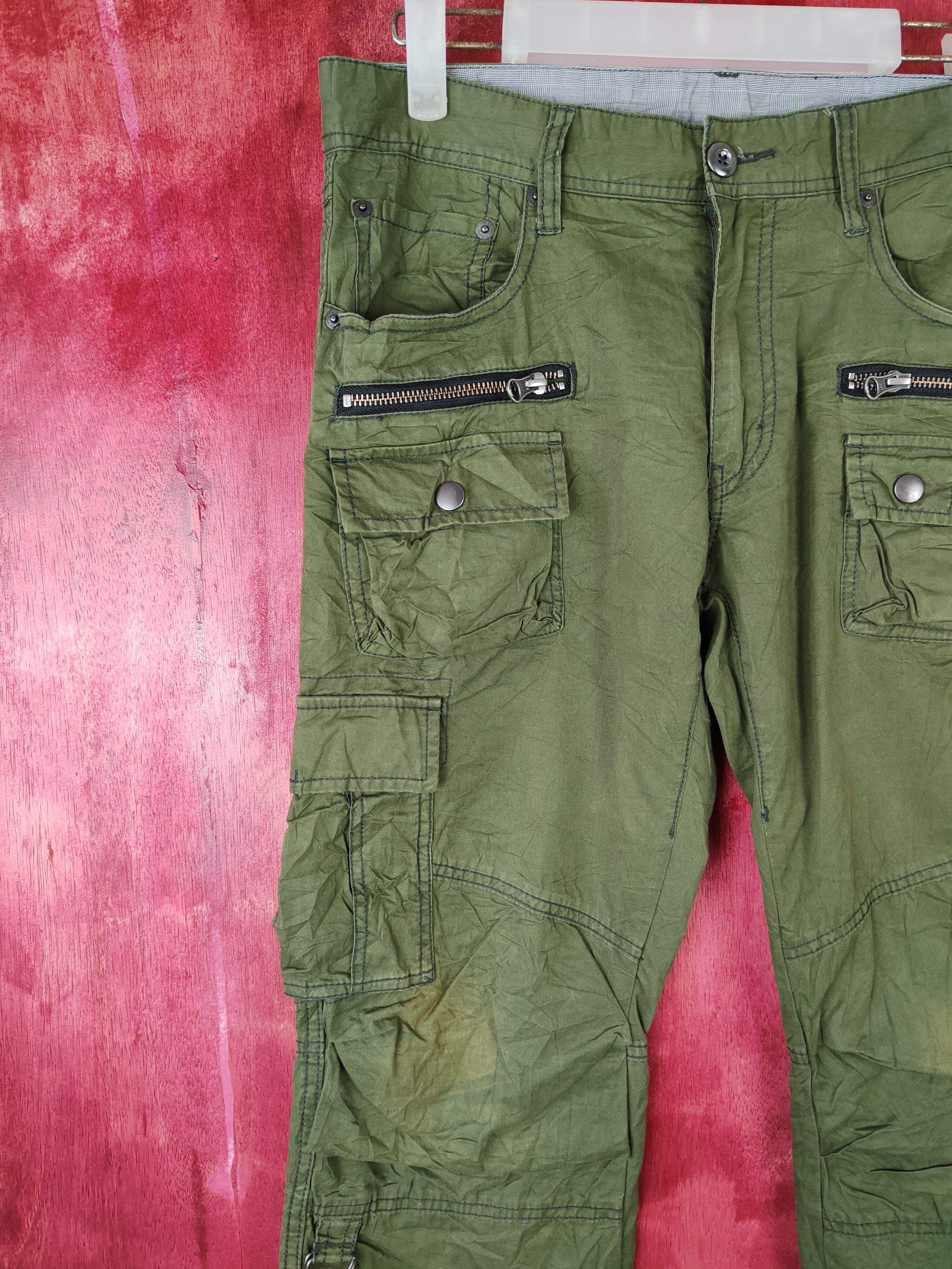 Vintage DL Edge Rupert Green Multi Pocket Tactical Cargo Pants #S378 Size US 31 - 3 Thumbnail