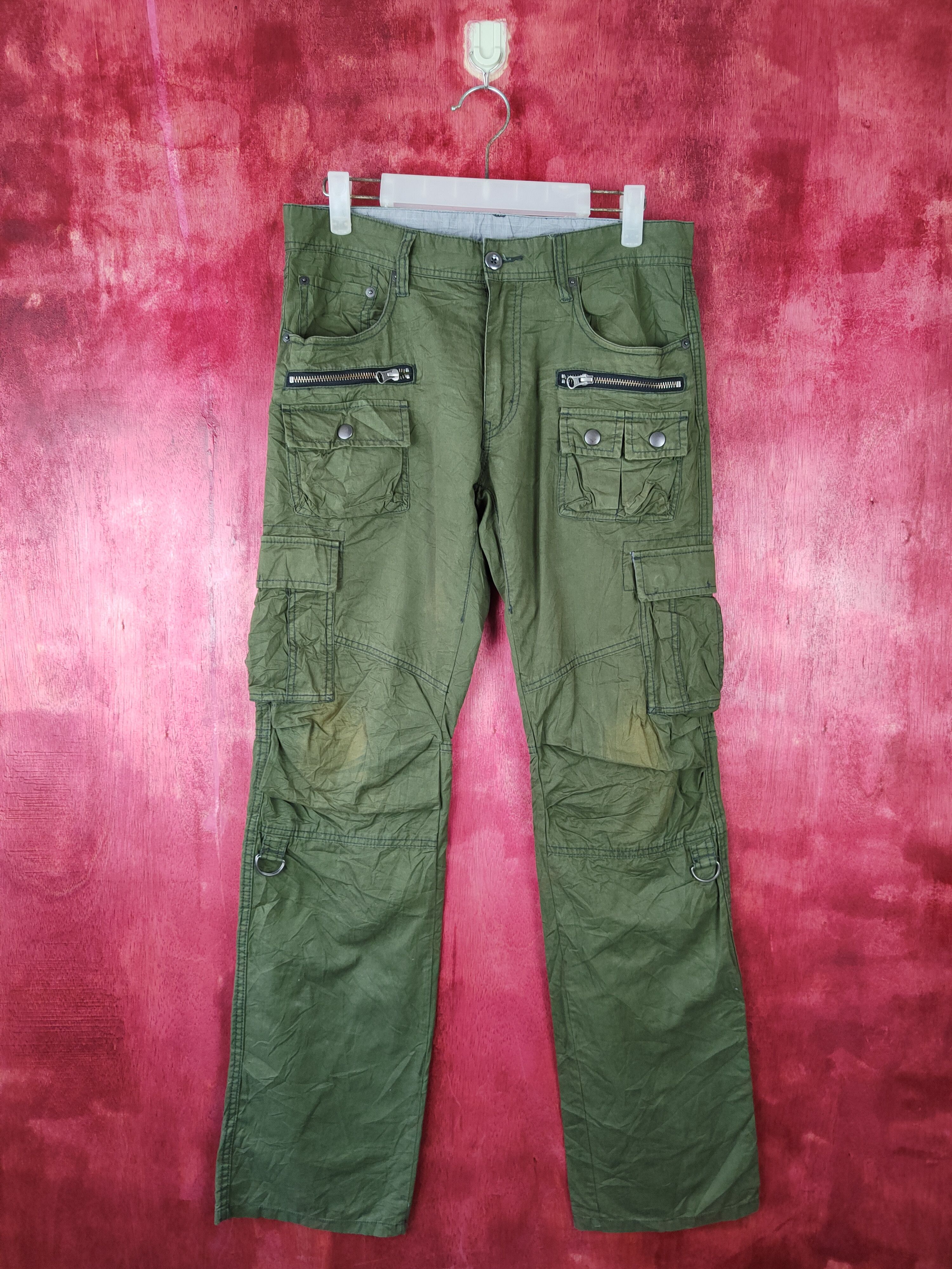 Vintage DL Edge Rupert Green Multi Pocket Tactical Cargo Pants #S378 Size US 31 - 1 Thumbnail