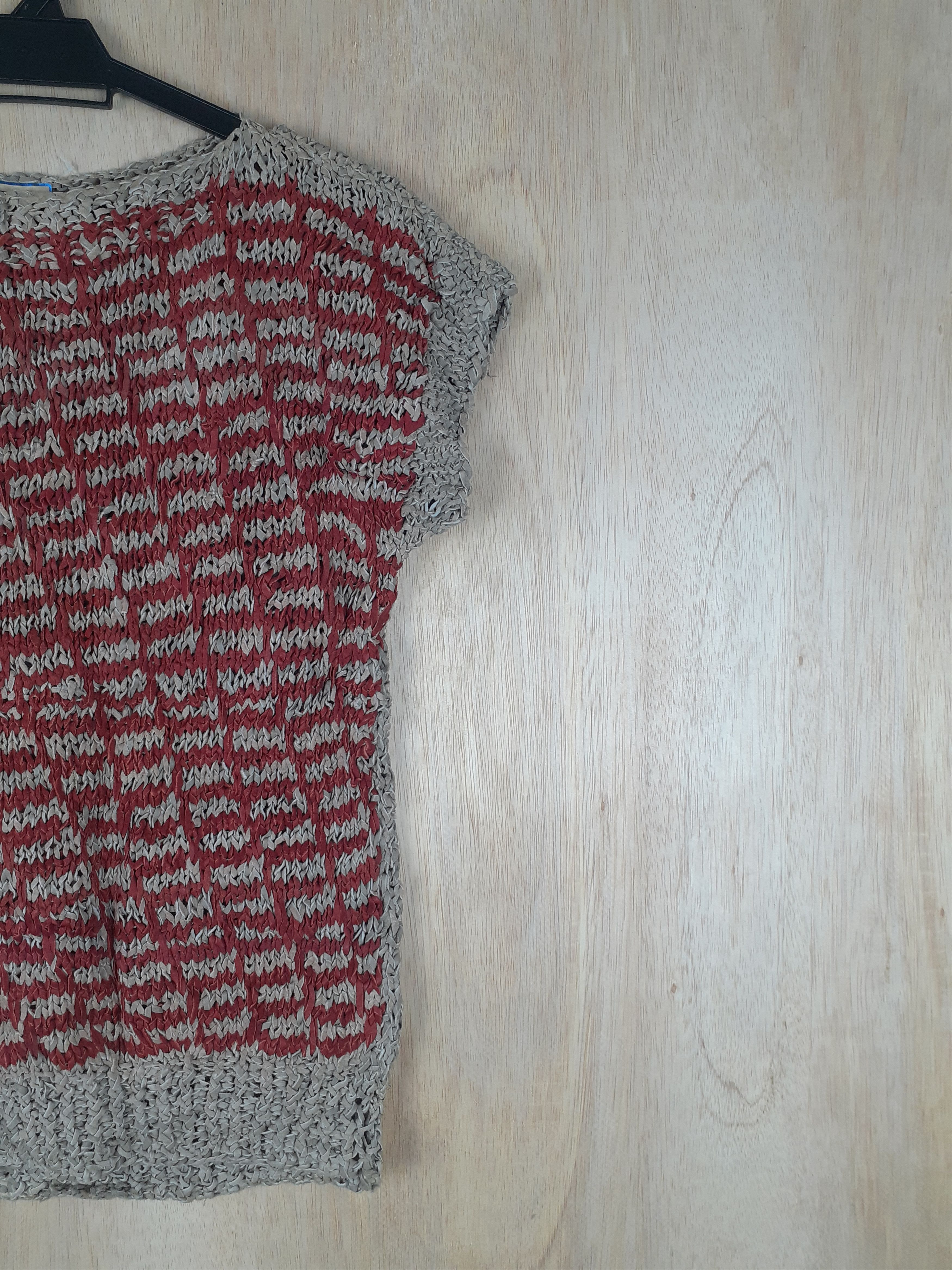 Genuine Leather 100% Leather Made in Turkey knit crochet shirt #3087 Size S / US 4 / IT 40 - 3 Thumbnail