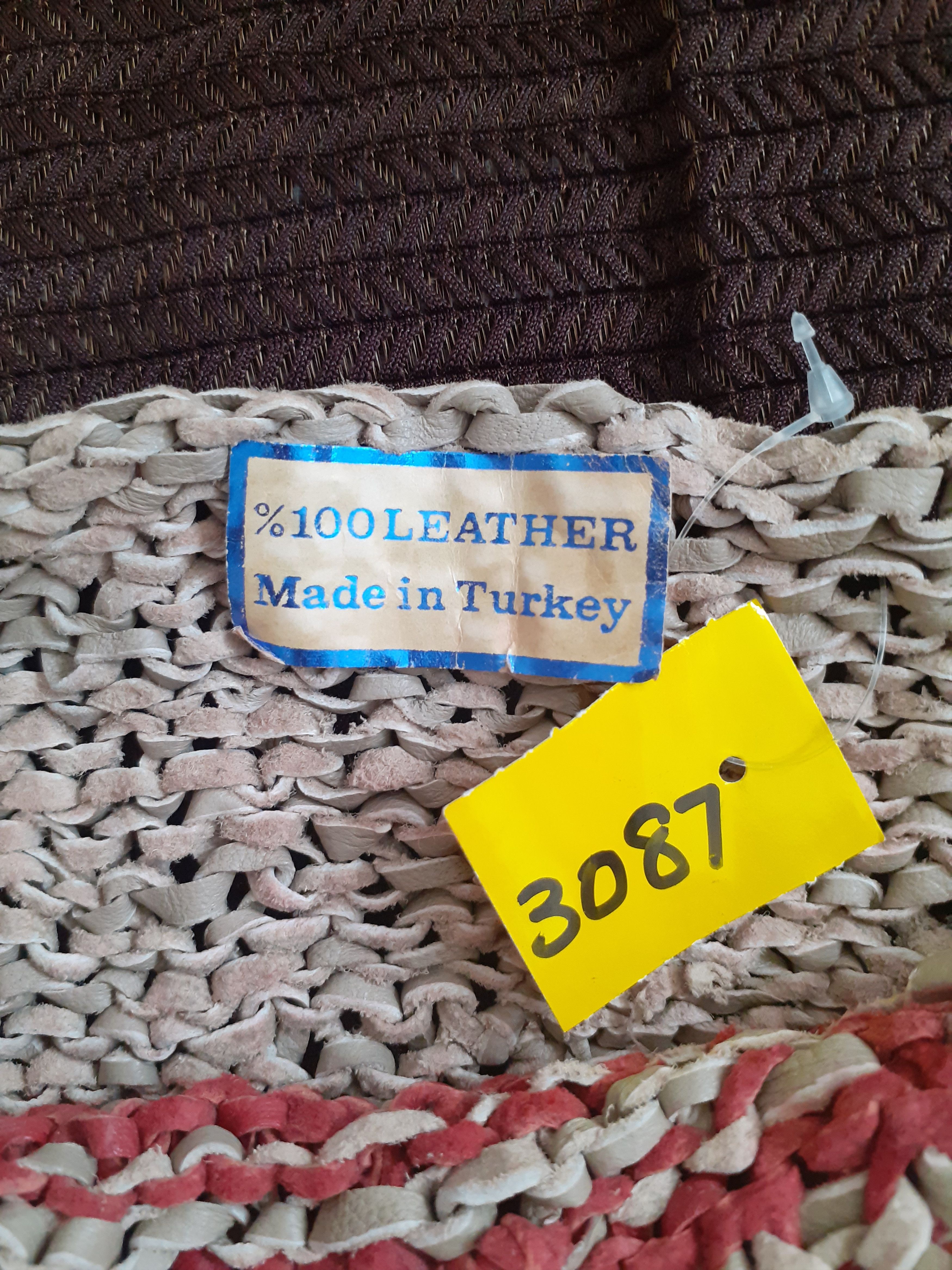 Genuine Leather 100% Leather Made in Turkey knit crochet shirt #3087 Size S / US 4 / IT 40 - 7 Thumbnail