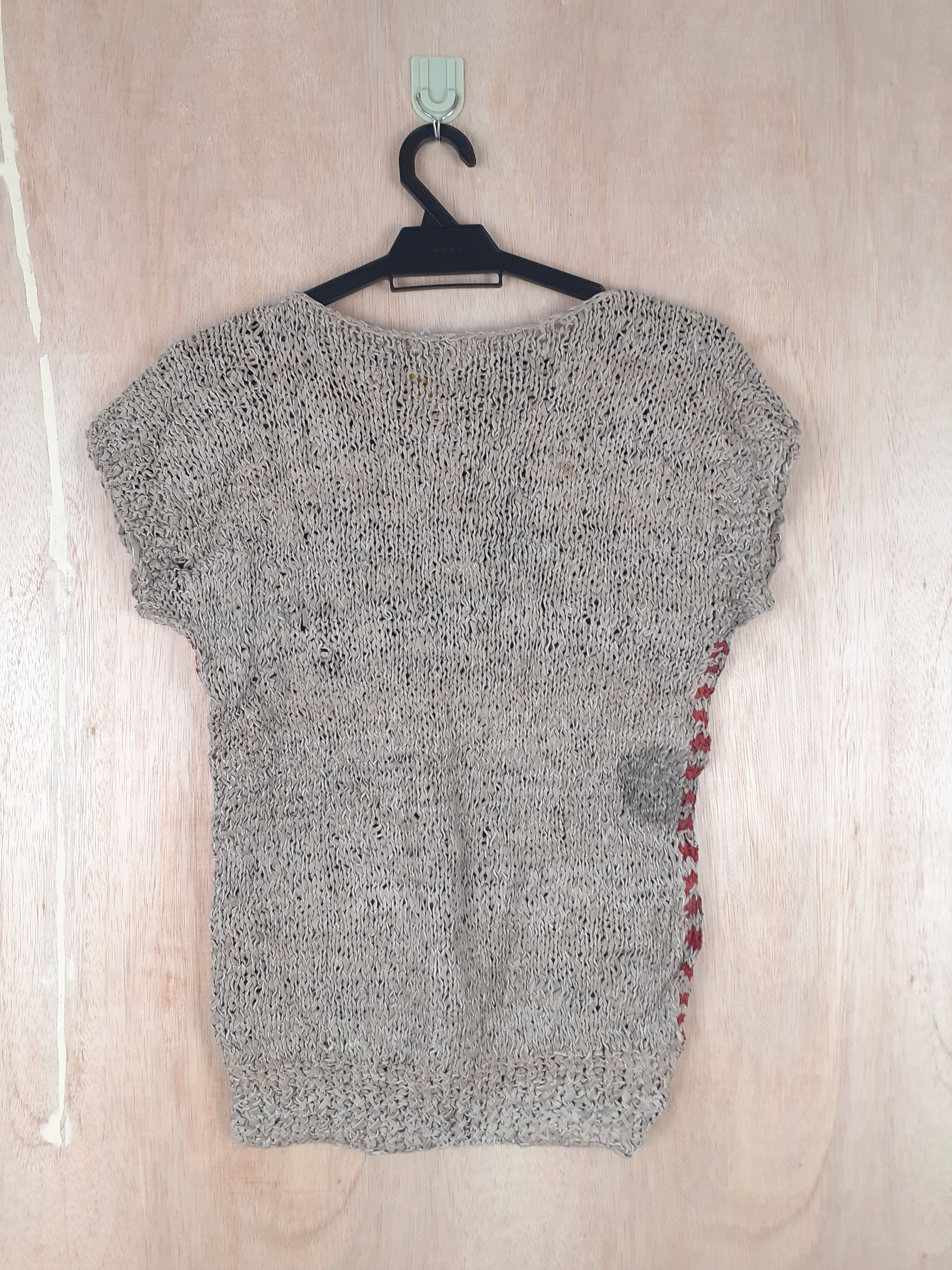 Genuine Leather 100% Leather Made in Turkey knit crochet shirt #3087 Size S / US 4 / IT 40 - 4 Thumbnail
