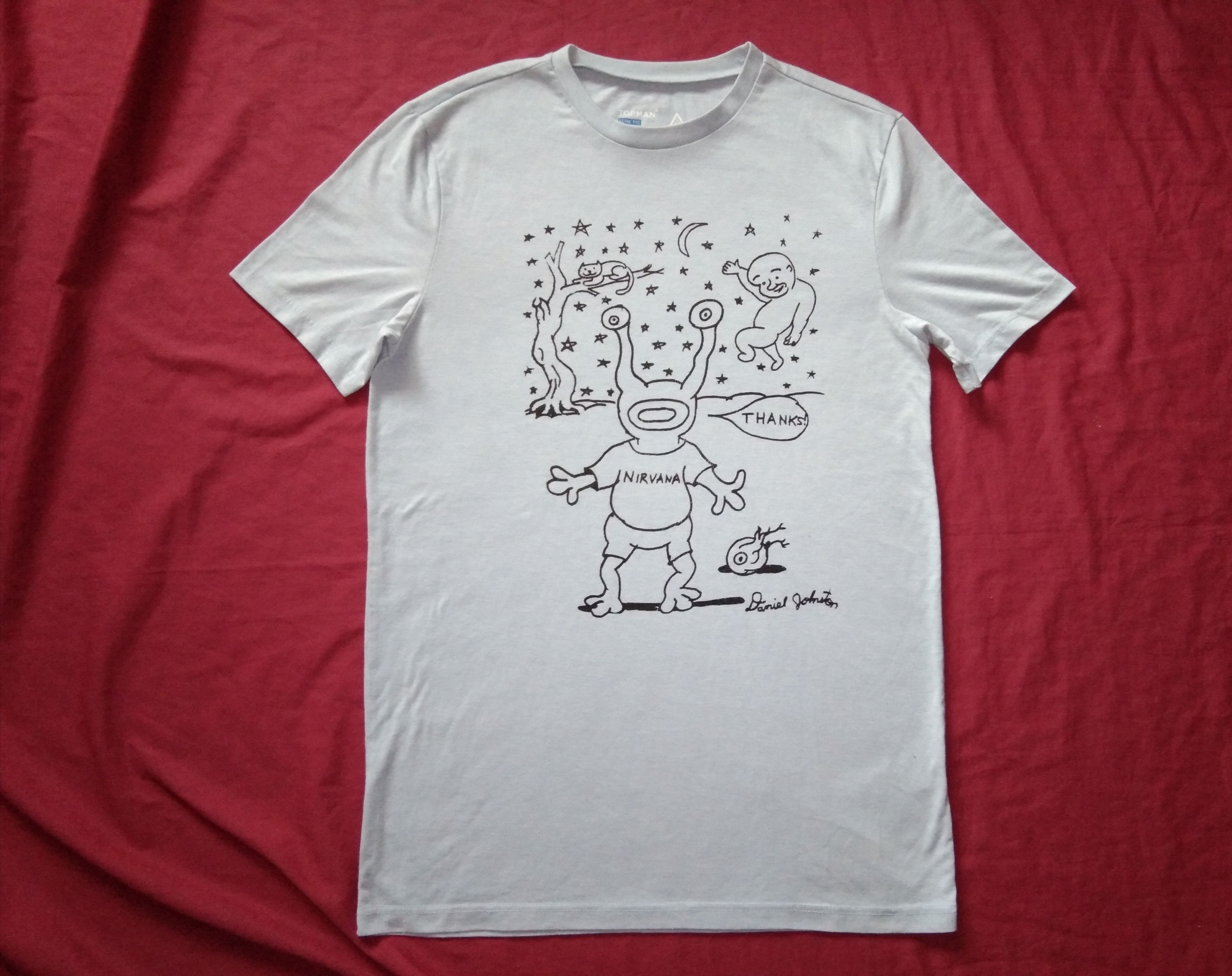Band Tees × Nirvana Nirvana Daniel Johnston Thanks tshirt art grunge retro 90s Size US S / EU 44-46 / 1 - 2 Thumbnail