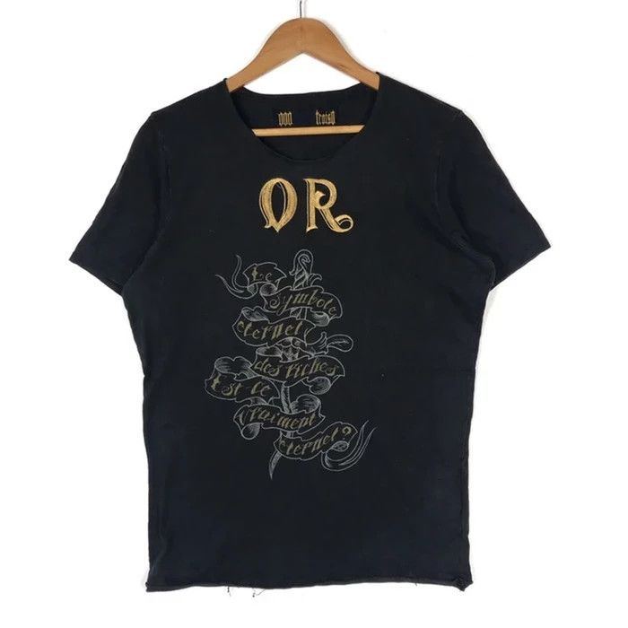 Japanese Brand TROISO OR GOLD Japanese Designer Black T Shirt Size US L / EU 52-54 / 3 - 2 Thumbnail