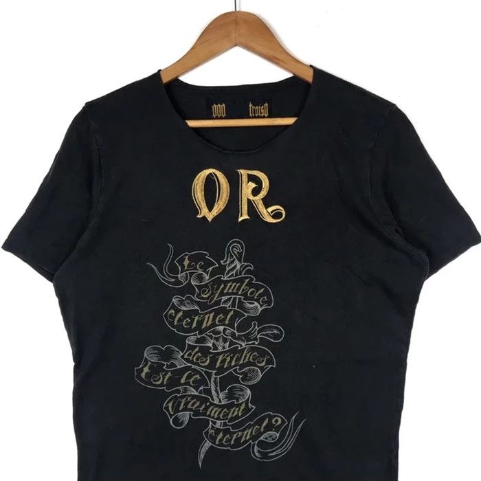 Japanese Brand TROISO OR GOLD Japanese Designer Black T Shirt Size US L / EU 52-54 / 3 - 3 Thumbnail
