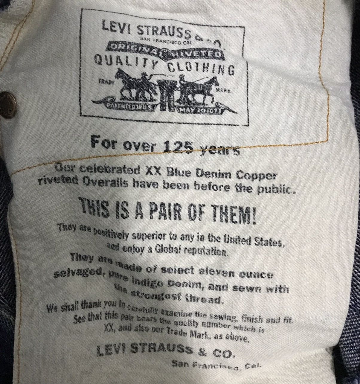 Levi's Vintage Clothing VINTAGE LEVI’S MADE IN USA DENIM PANTS Size US 30 / EU 46 - 14 Thumbnail
