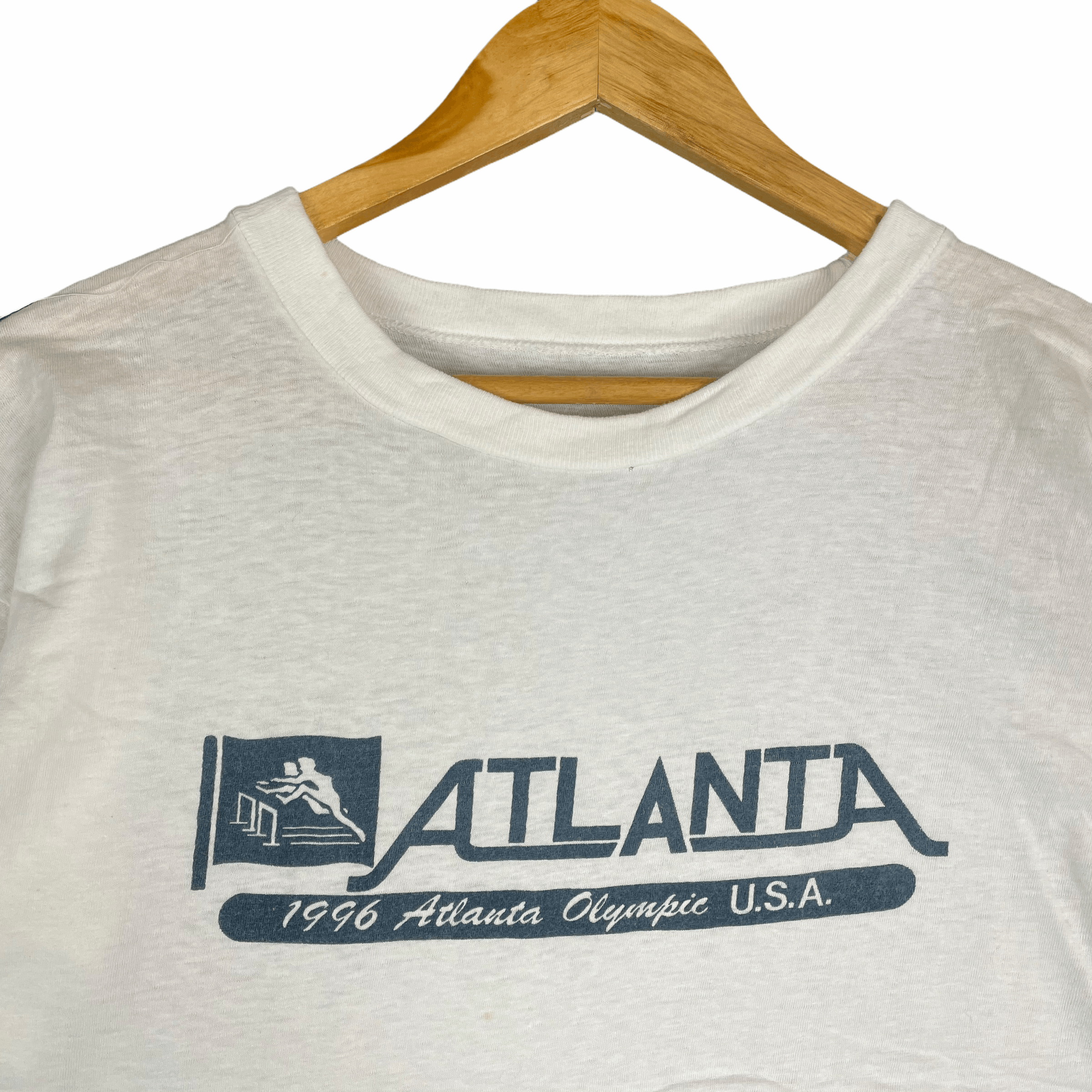 USA Olympics × Vintage Vintage 90s ATLANTA OLYMPIC USA 1996 Memorabilia T Shirt Size US S / EU 44-46 / 1 - 2 Thumbnail