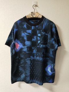 LOUIS VUITTON 2054 INTARSIA PRINTED BLUE T-SHIRT 1A9GN5 SIZE: XL