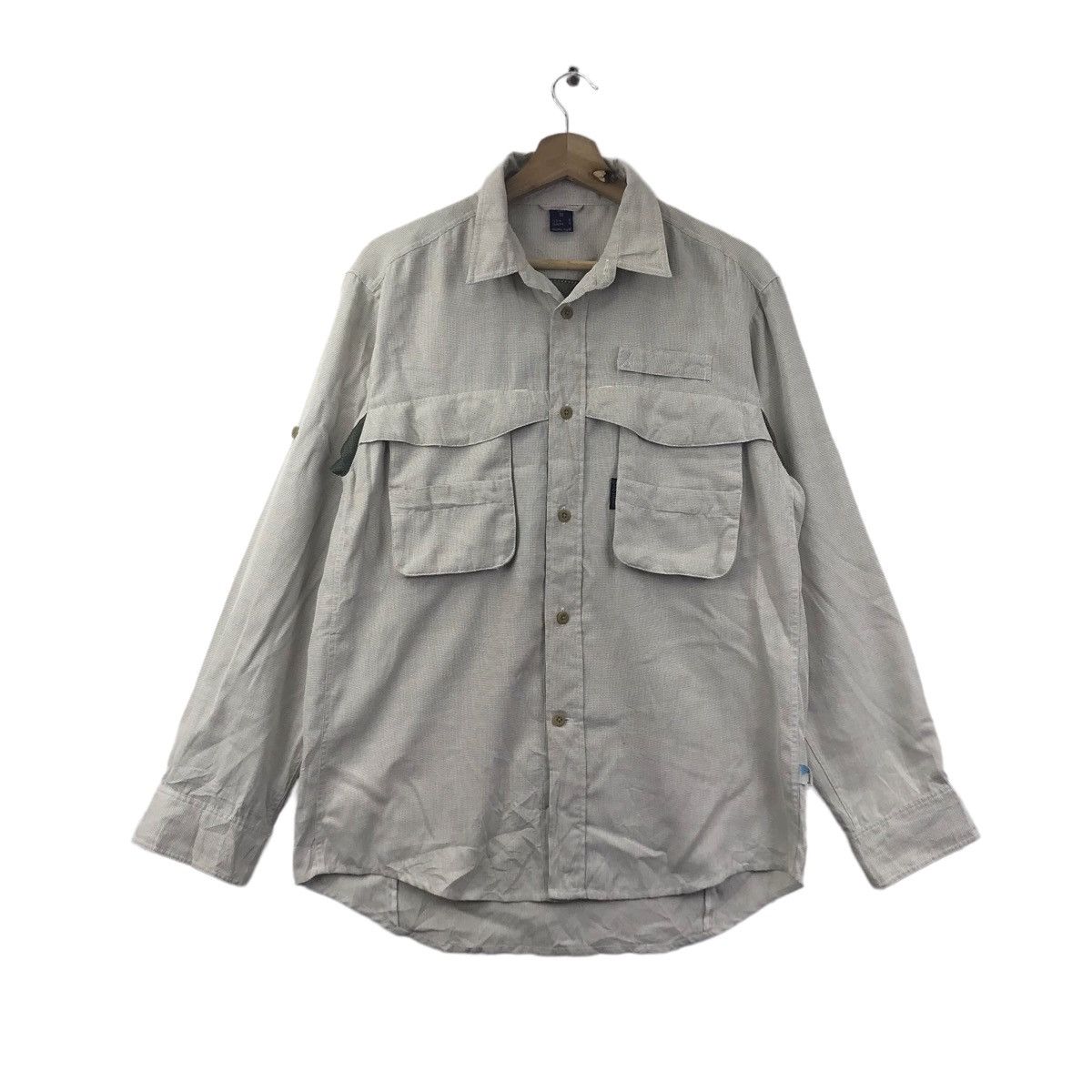 Montbell Vintage MONTBELL OUTDOOR Multi Pockets Grey Button Up Shirt Size US M / EU 48-50 / 2 - 1 Thumbnail