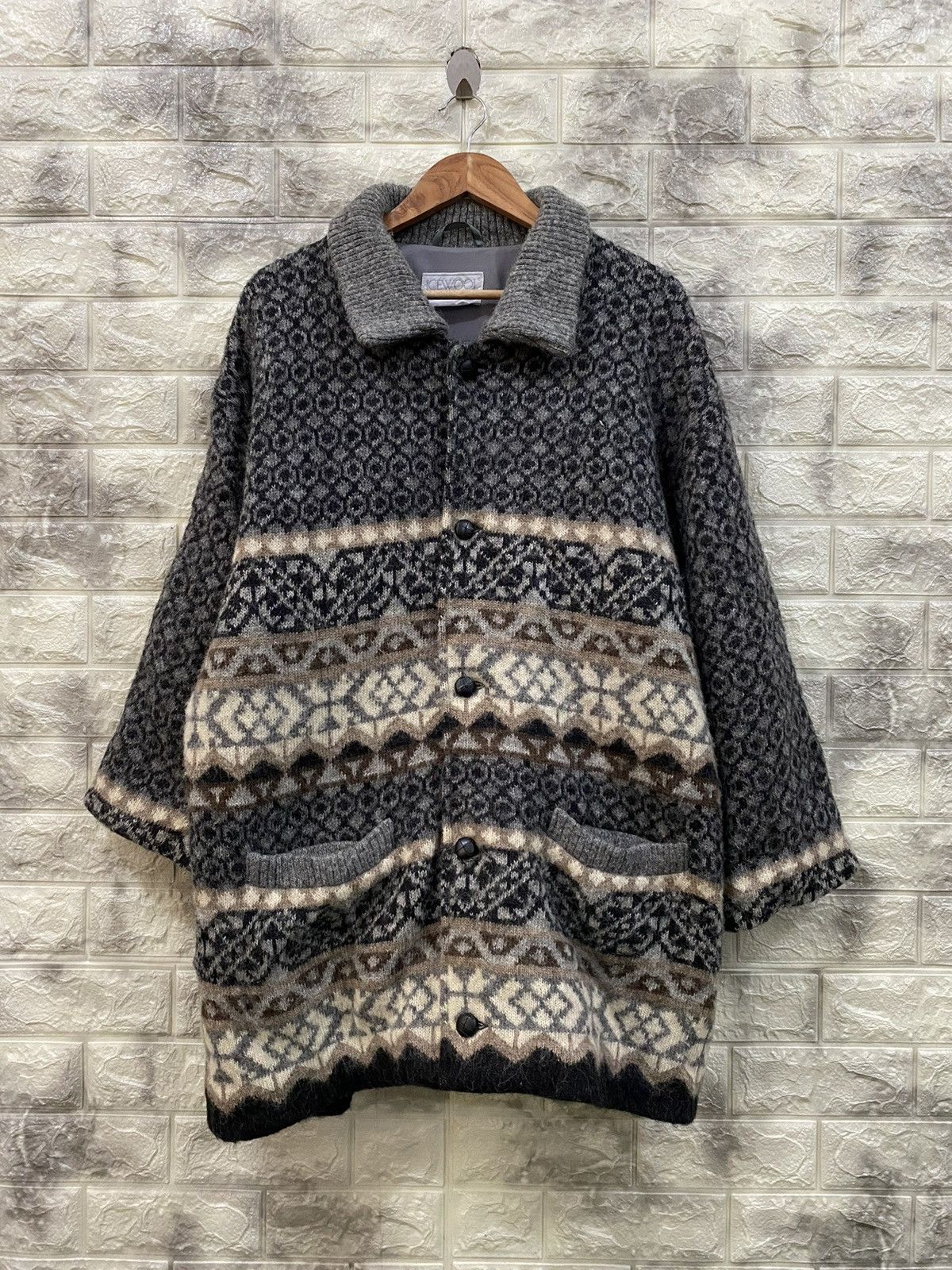 image of Vintage Icewool By Alafoss Of Iceland Mohair Jacket, Men's (Size Large)