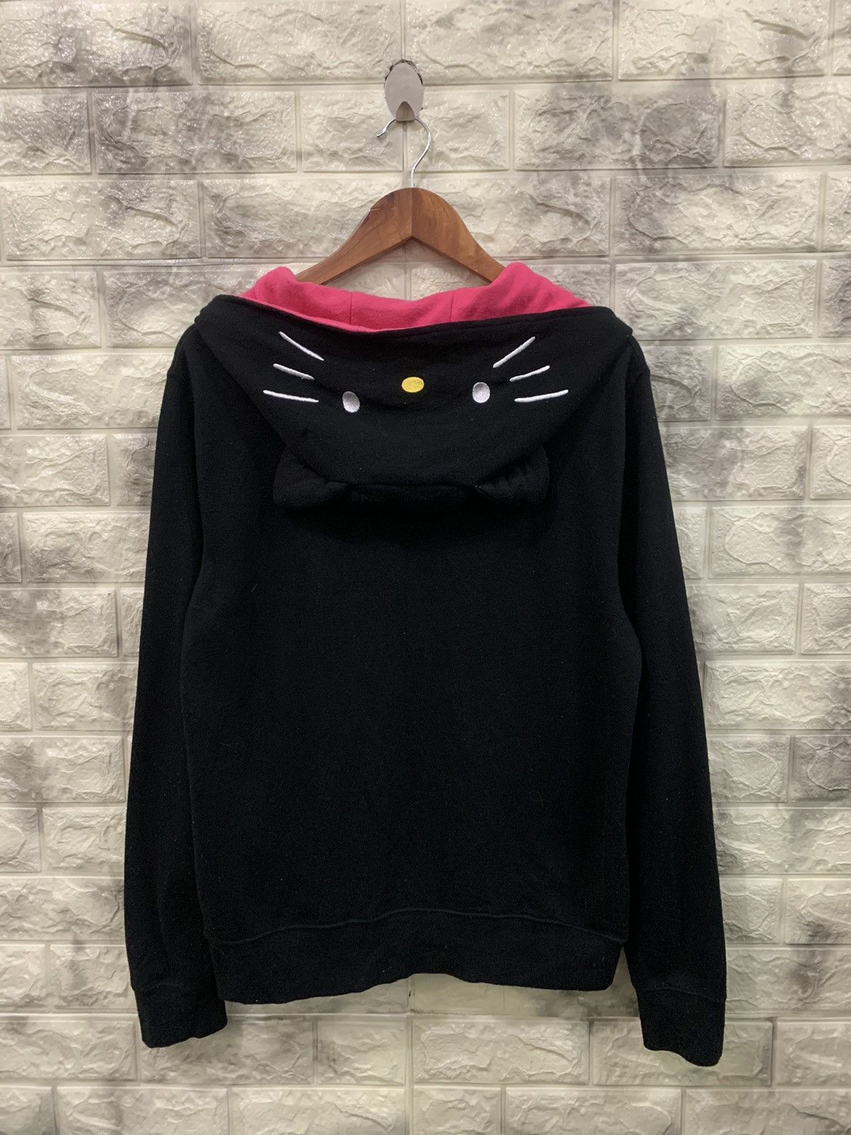 Anime × Cartoon Network Hello Kitty Black Pink Hoodies Size L / US 10 / IT 46 - 4 Thumbnail