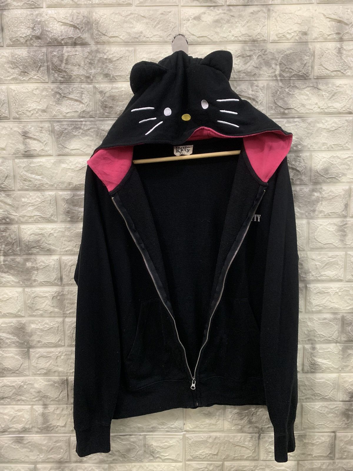 Anime × Cartoon Network Hello Kitty Black Pink Hoodies Size L / US 10 / IT 46 - 3 Thumbnail