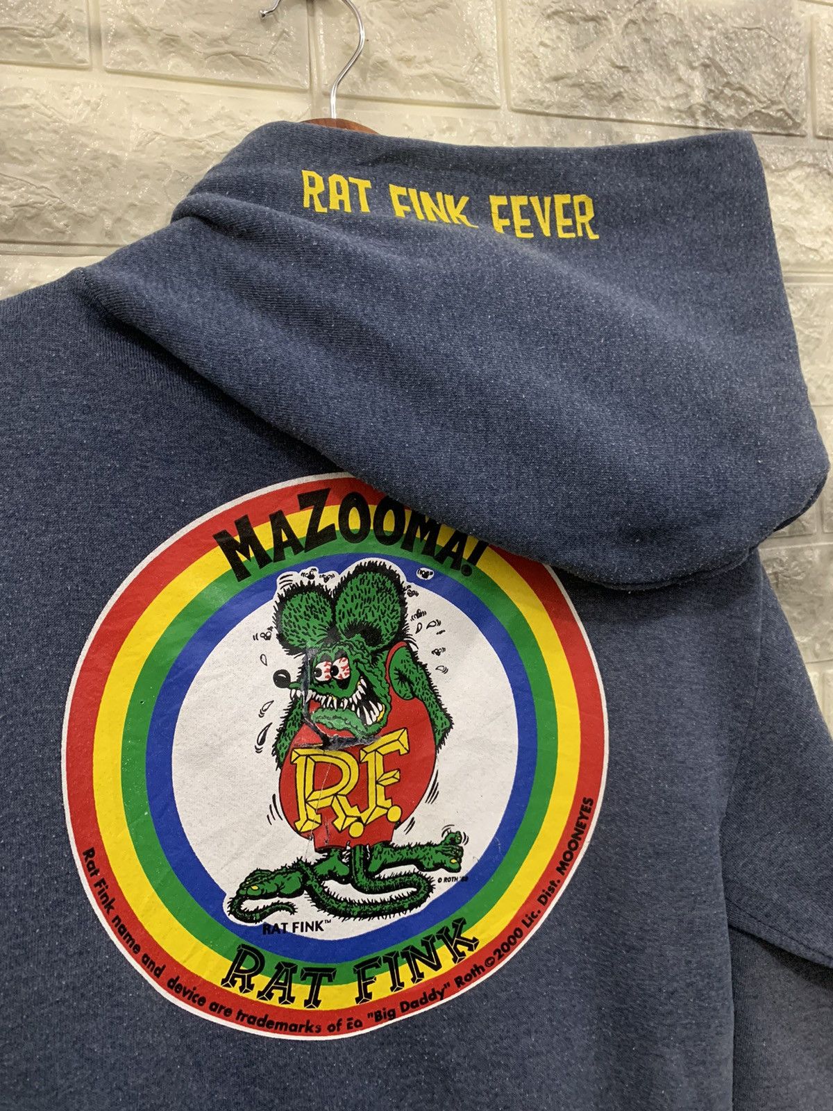 Cartoon Network × Vintage Vintage Y2K Rat Fink Fever Hoodies Size US S / EU 44-46 / 1 - 2 Thumbnail