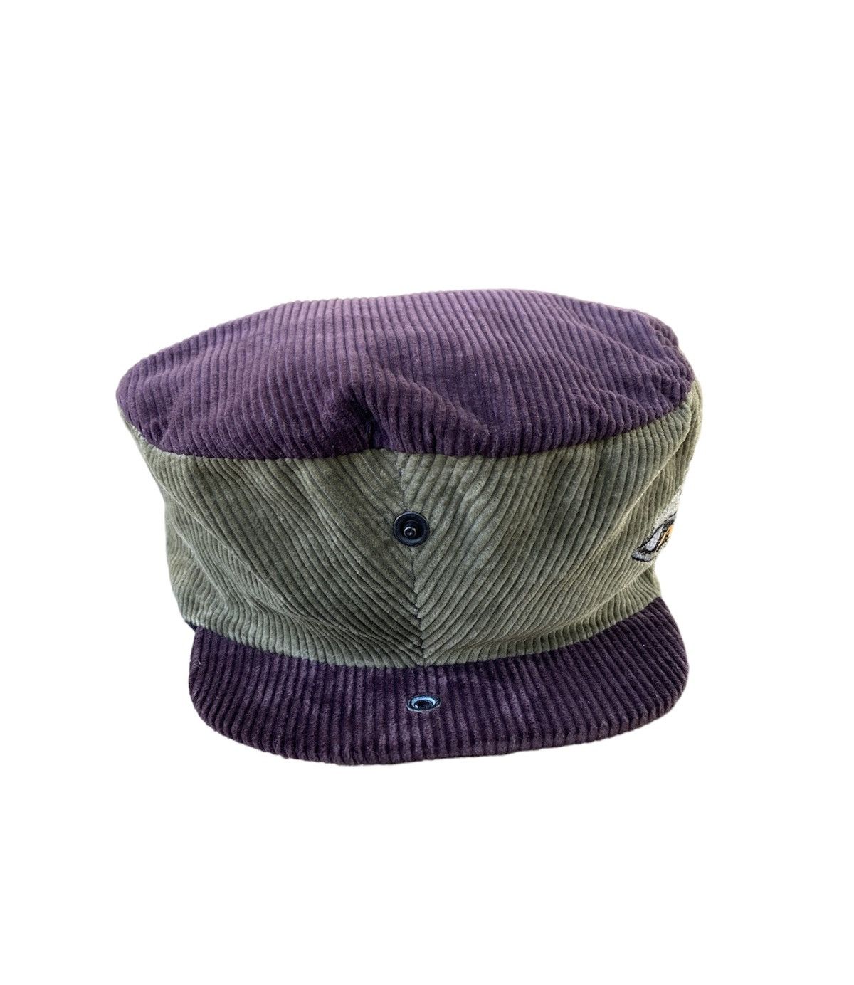 Vintage 90s Anarchic Adjustment UFO Logo Corduroy Cap - Hats