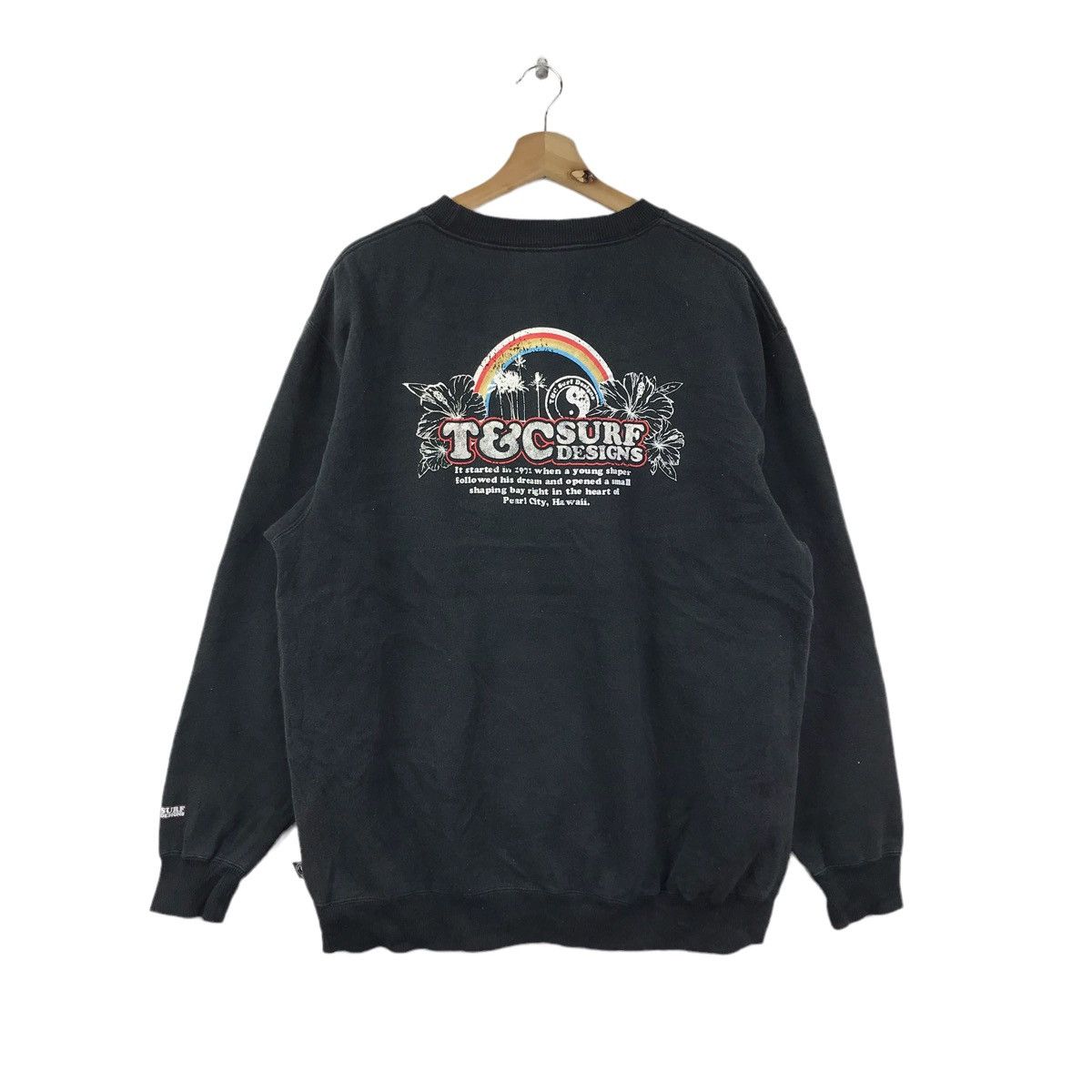Vintage T&C Surf Design Hawaii USA SURFWEAR Surfing Sweatshirt Size US XL / EU 56 / 4 - 1 Thumbnail
