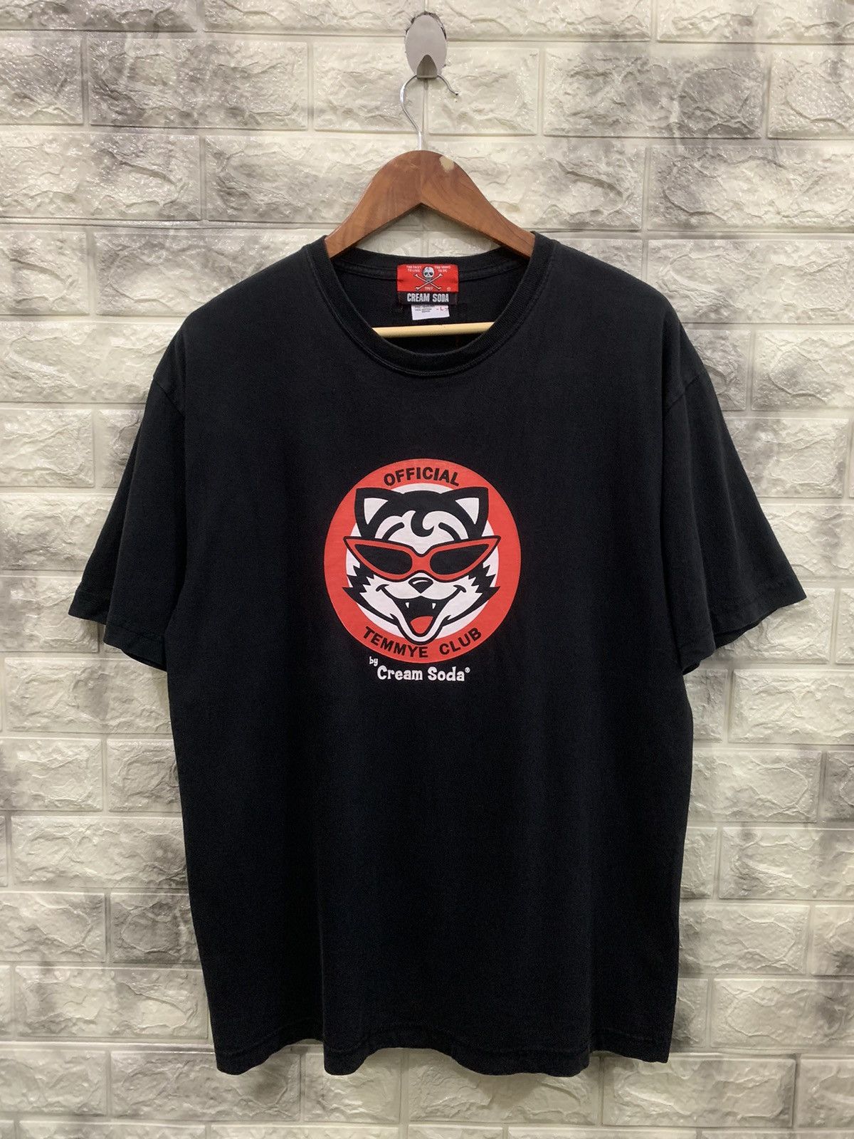 image of Vintage Cream Soda Black T-Shirt, Men's (Size Large)