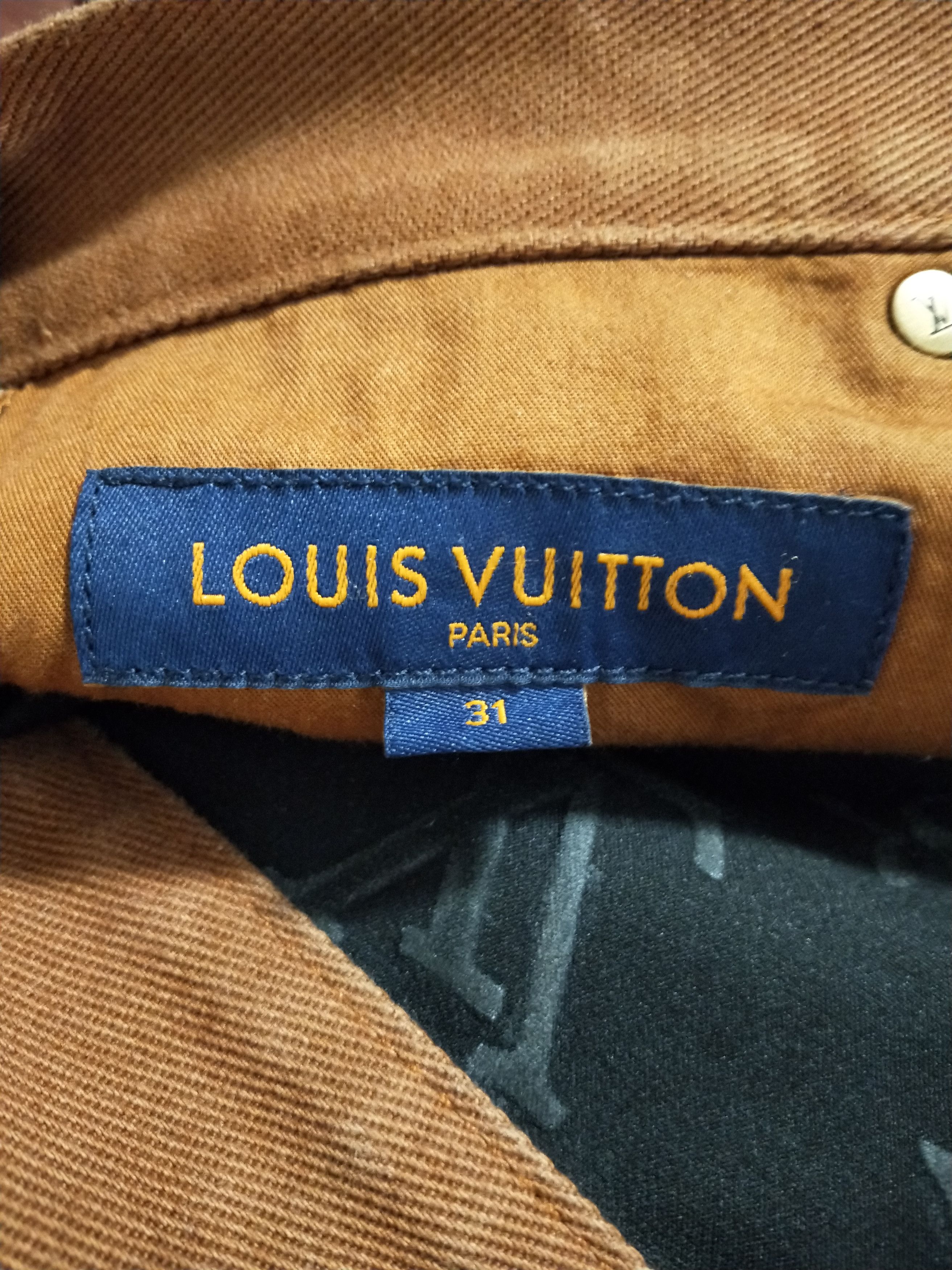 Louis Vuitton Monogram Detail Carpenter Denim Jeans Size US 31 - 6 Thumbnail