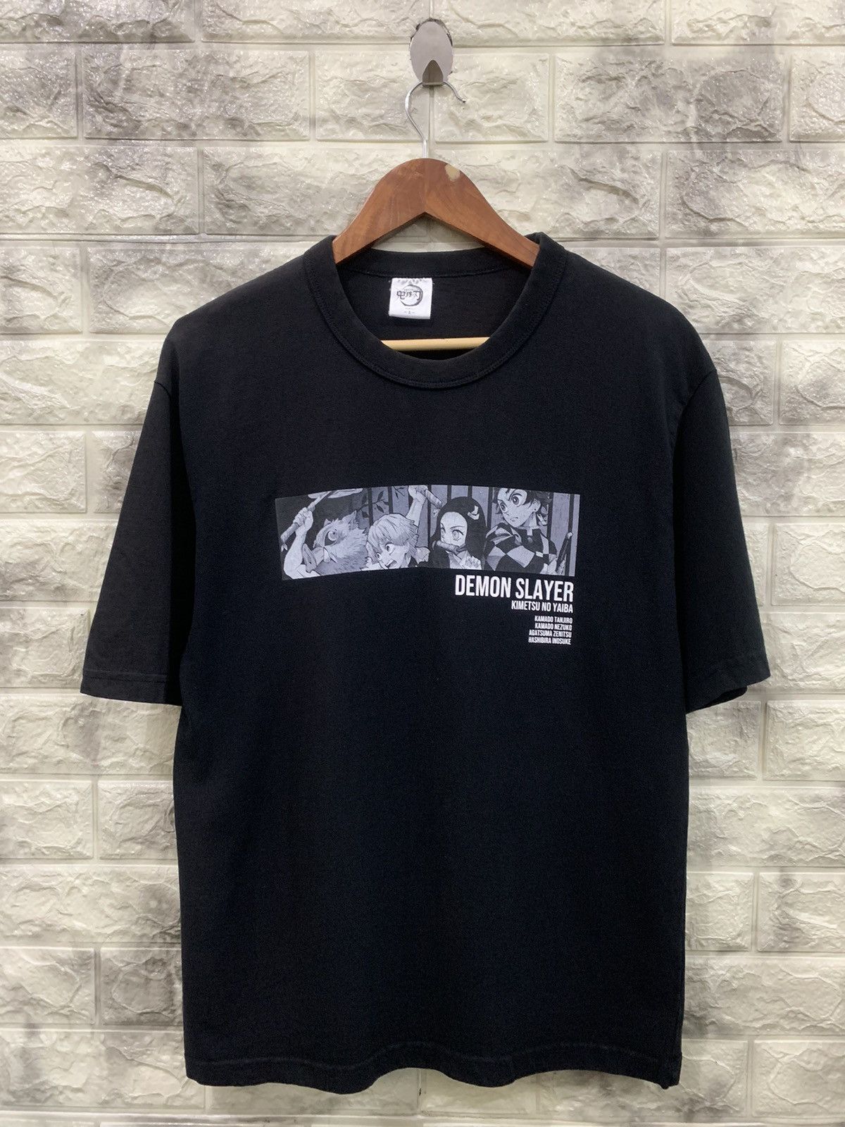 image of Cartoon Network x Vintage Demon Slayer Movie T-Shirt in Black, Men's (Size Small)