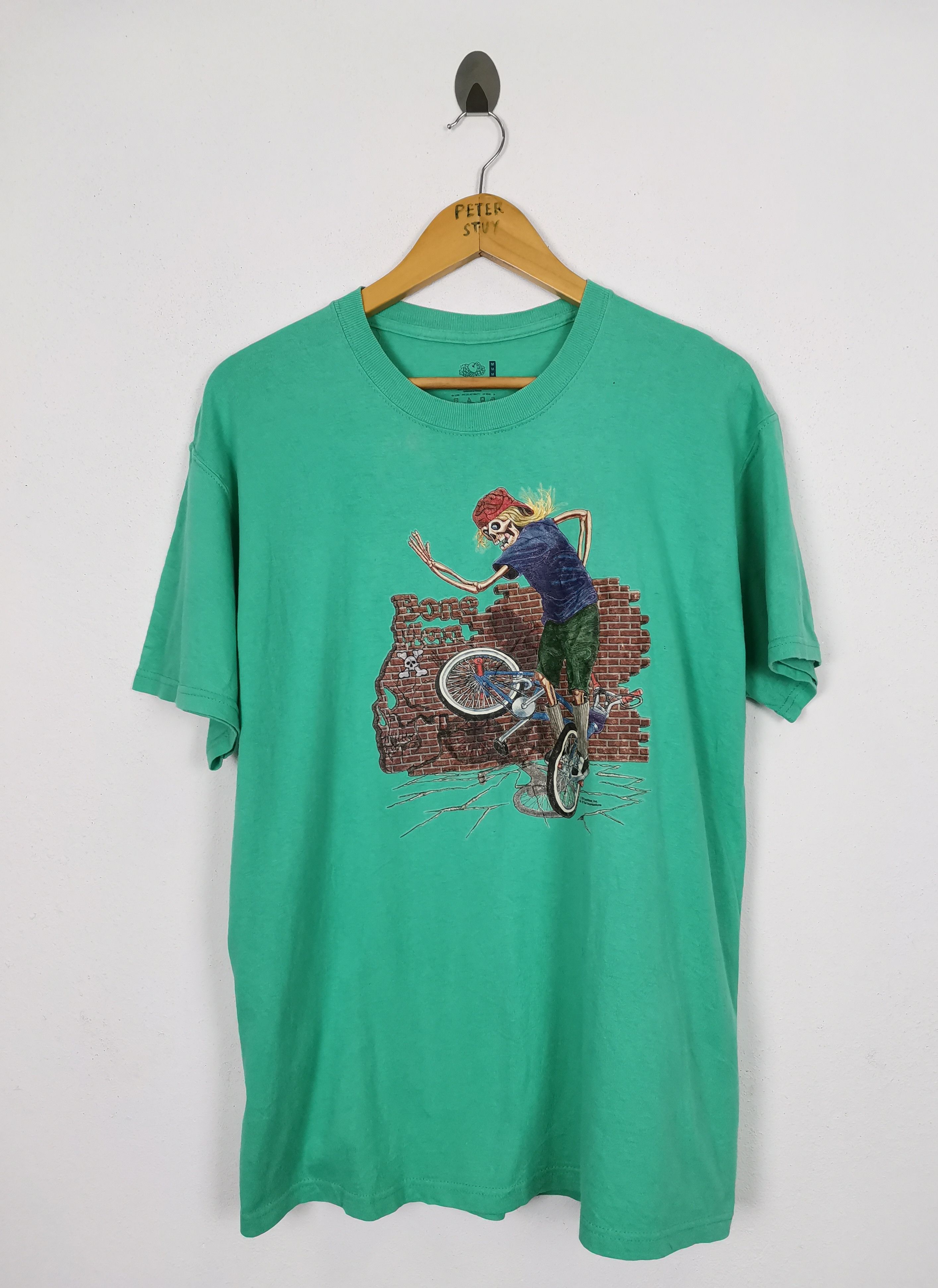 image of Vintage Y2K Bone Man Bmx Tee, Men's (Size Medium)