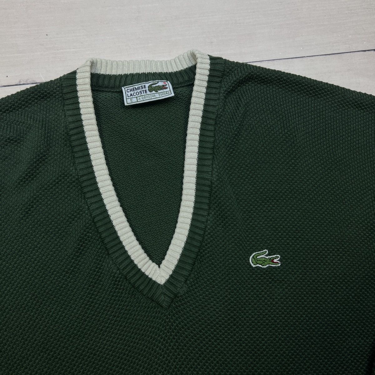 Lacoste Vintage Lacoste Golf Green Sweater Knitwear Rare Size US L / EU 52-54 / 3 - 4 Thumbnail