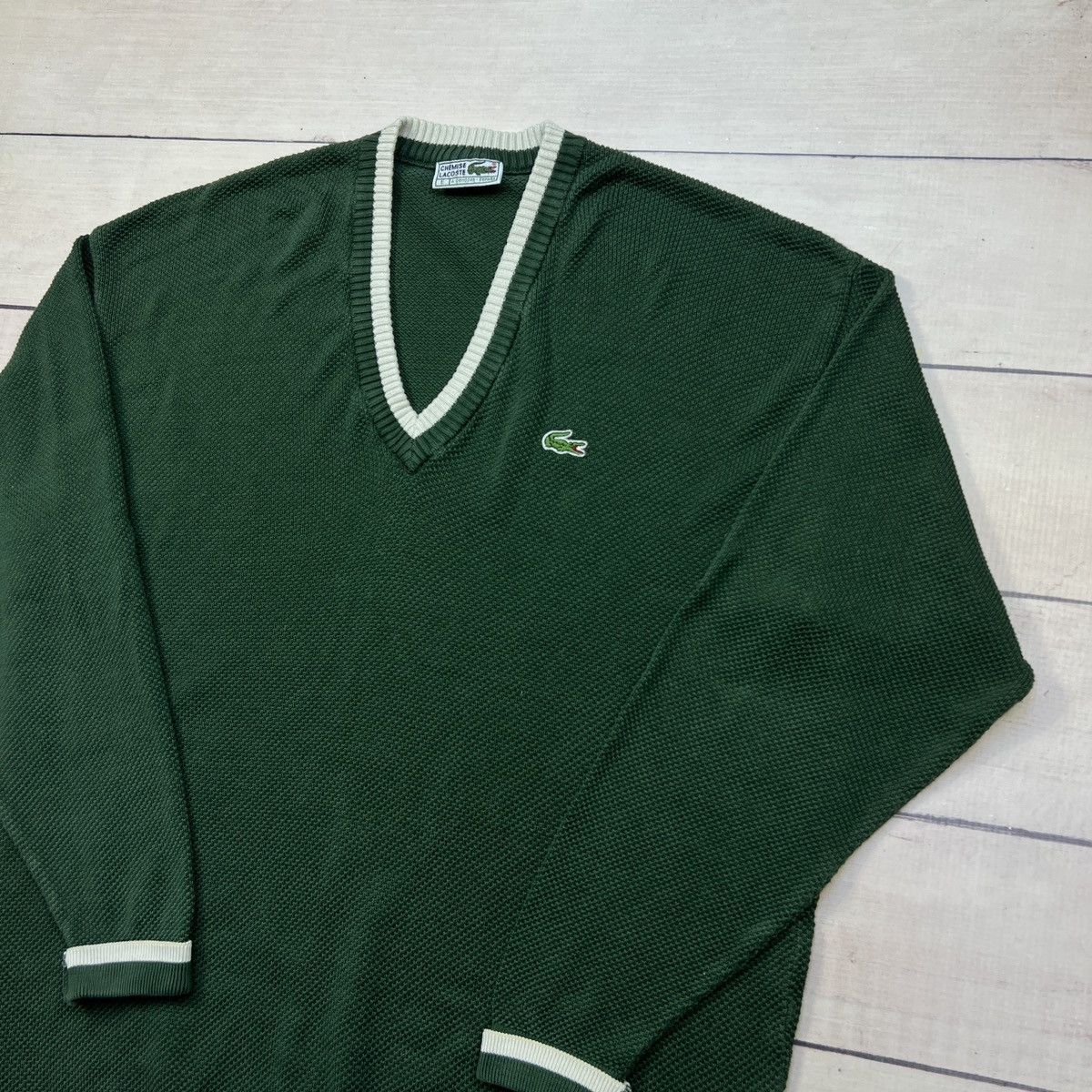 Lacoste Vintage Lacoste Golf Green Sweater Knitwear Rare Size US L / EU 52-54 / 3 - 3 Thumbnail