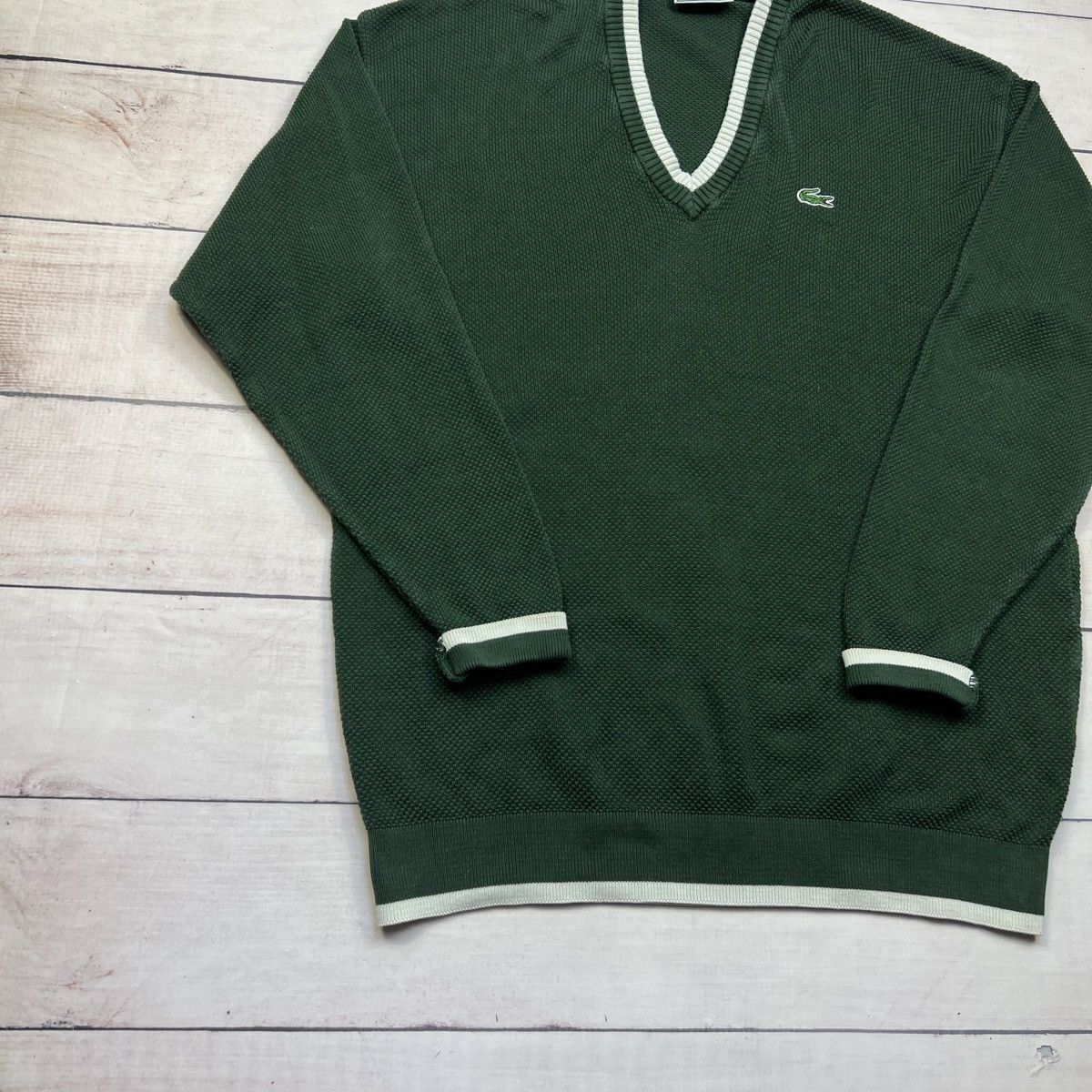 Lacoste Vintage Lacoste Golf Green Sweater Knitwear Rare Size US L / EU 52-54 / 3 - 2 Thumbnail