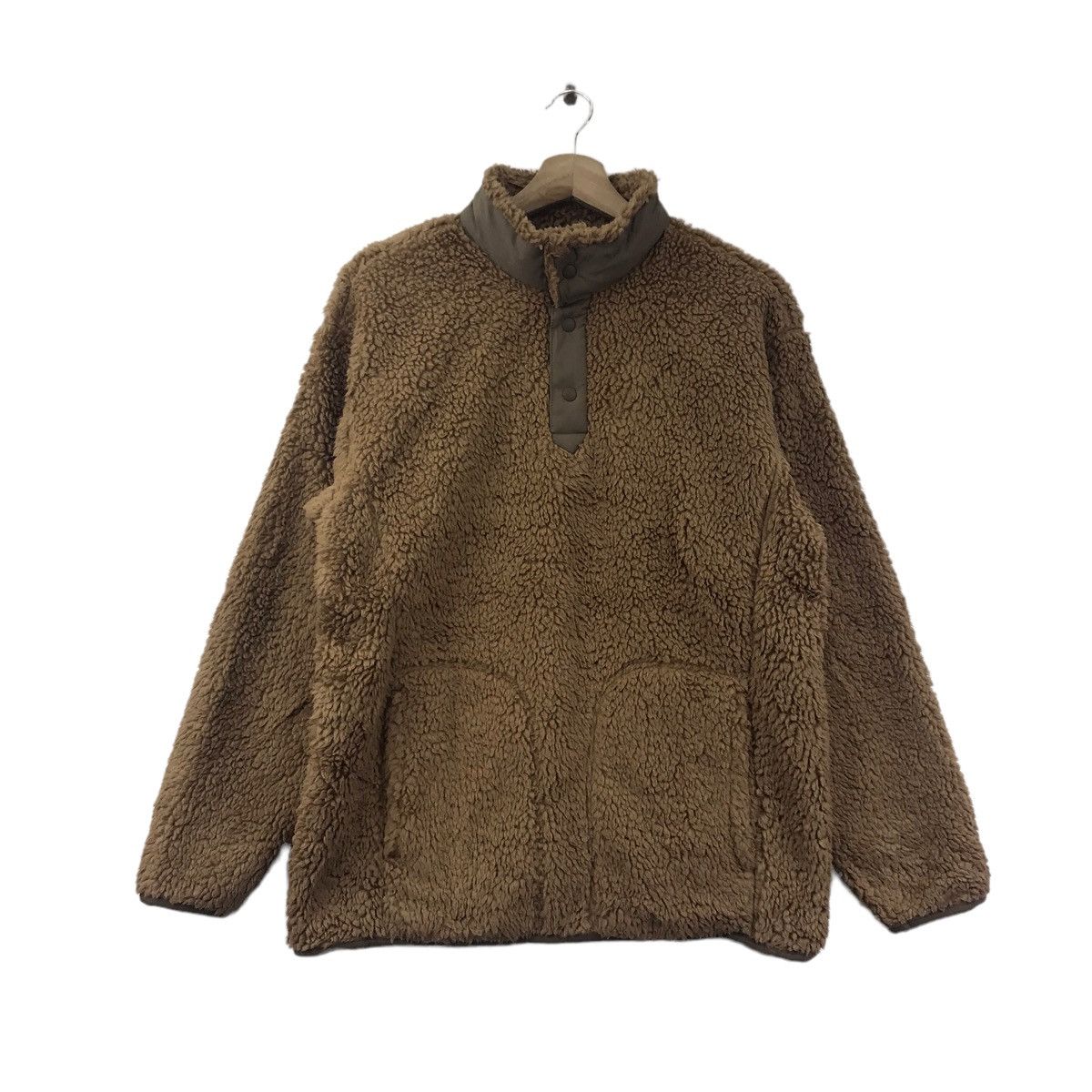 Uniqlo × White Mountaineering WHITE MOUNTAINEERING x UNIQLO Sherpa Fleece Brown Sweatshirt Size US S / EU 44-46 / 1 - 1 Thumbnail