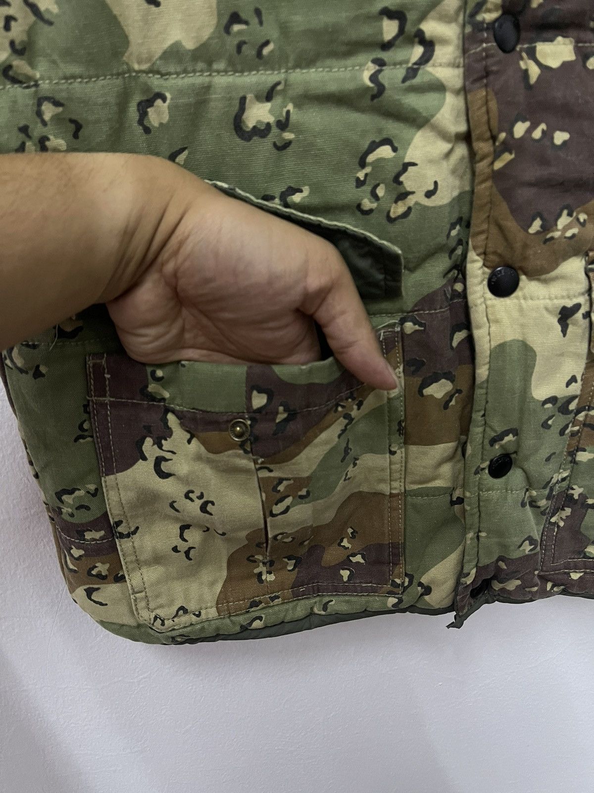 10 Deep × Vintage Vintage 10 Deep Camo Flauge Down Puffer Vest Size US XS / EU 42 / 0 - 4 Thumbnail
