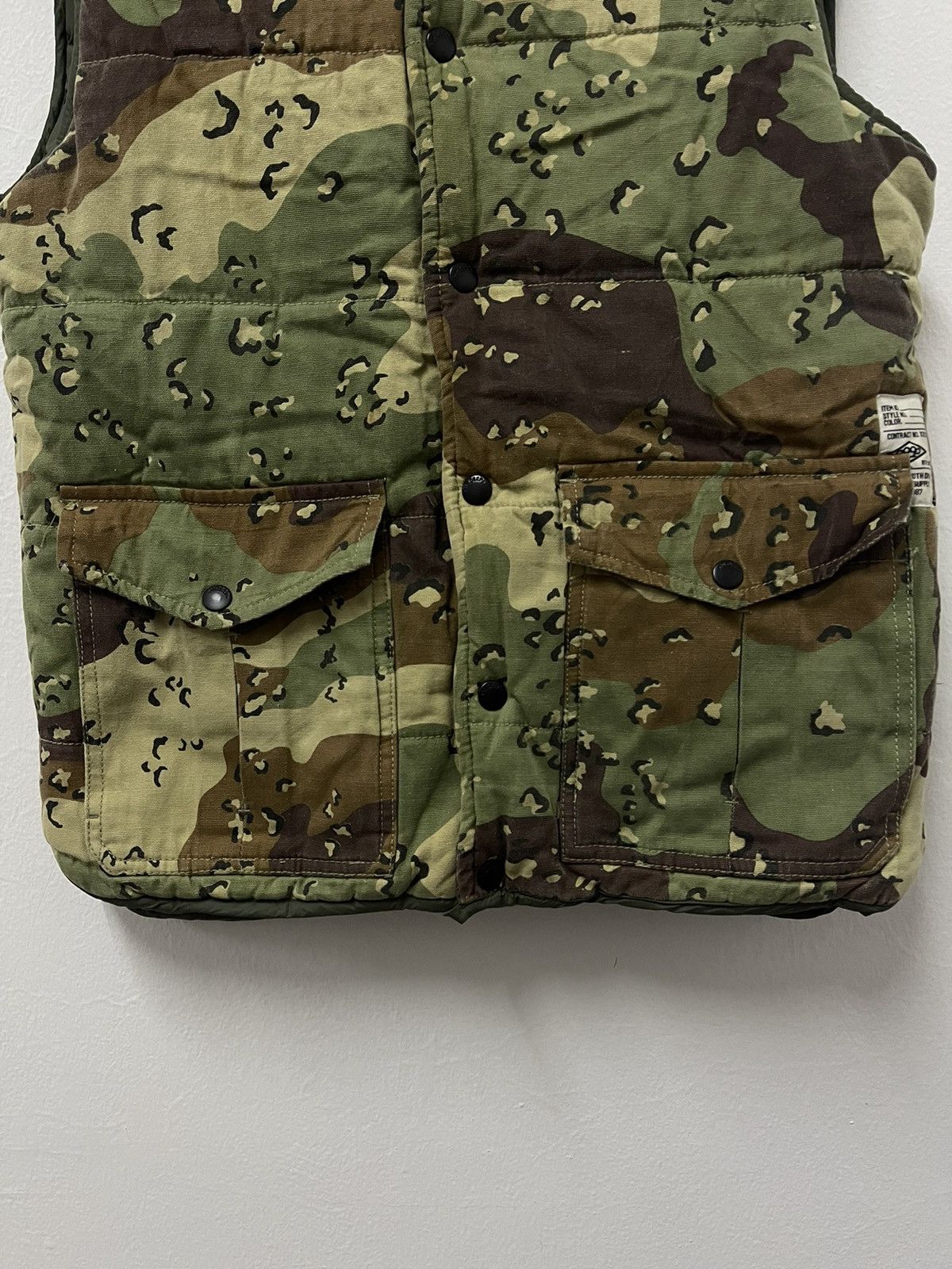 10 Deep × Vintage Vintage 10 Deep Camo Flauge Down Puffer Vest Size US XS / EU 42 / 0 - 3 Thumbnail