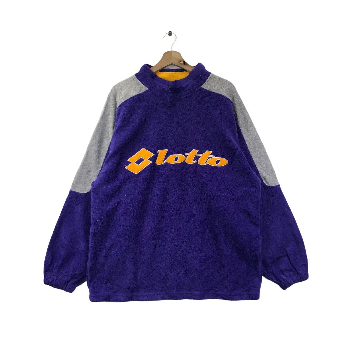 Lotto Sport Vintage LOTTO ITALIA Big EmbroideredOversizeFleeceSweatshirt Size US XL / EU 56 / 4 - 1 Thumbnail