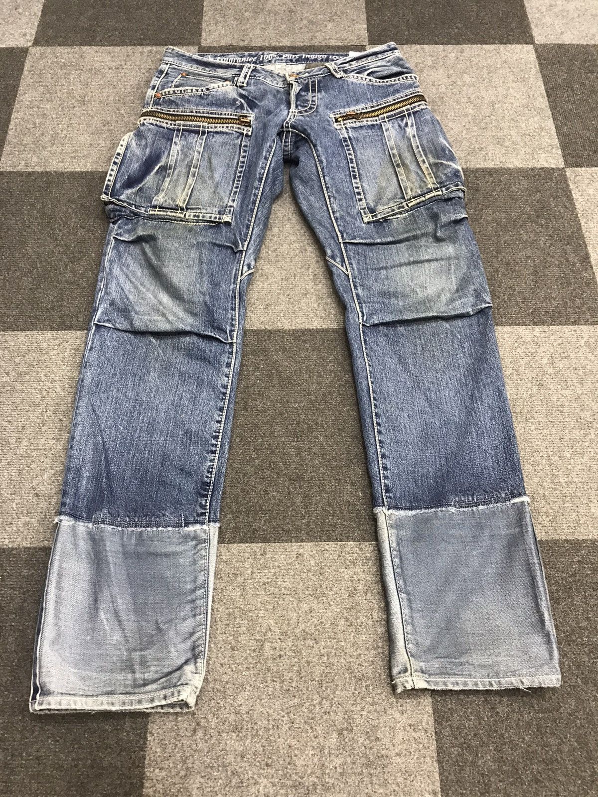 Designer 💥Designer💥Archival IZREEL Kazuhiro Cargo Jeans F702 Size US 31 - 4 Thumbnail