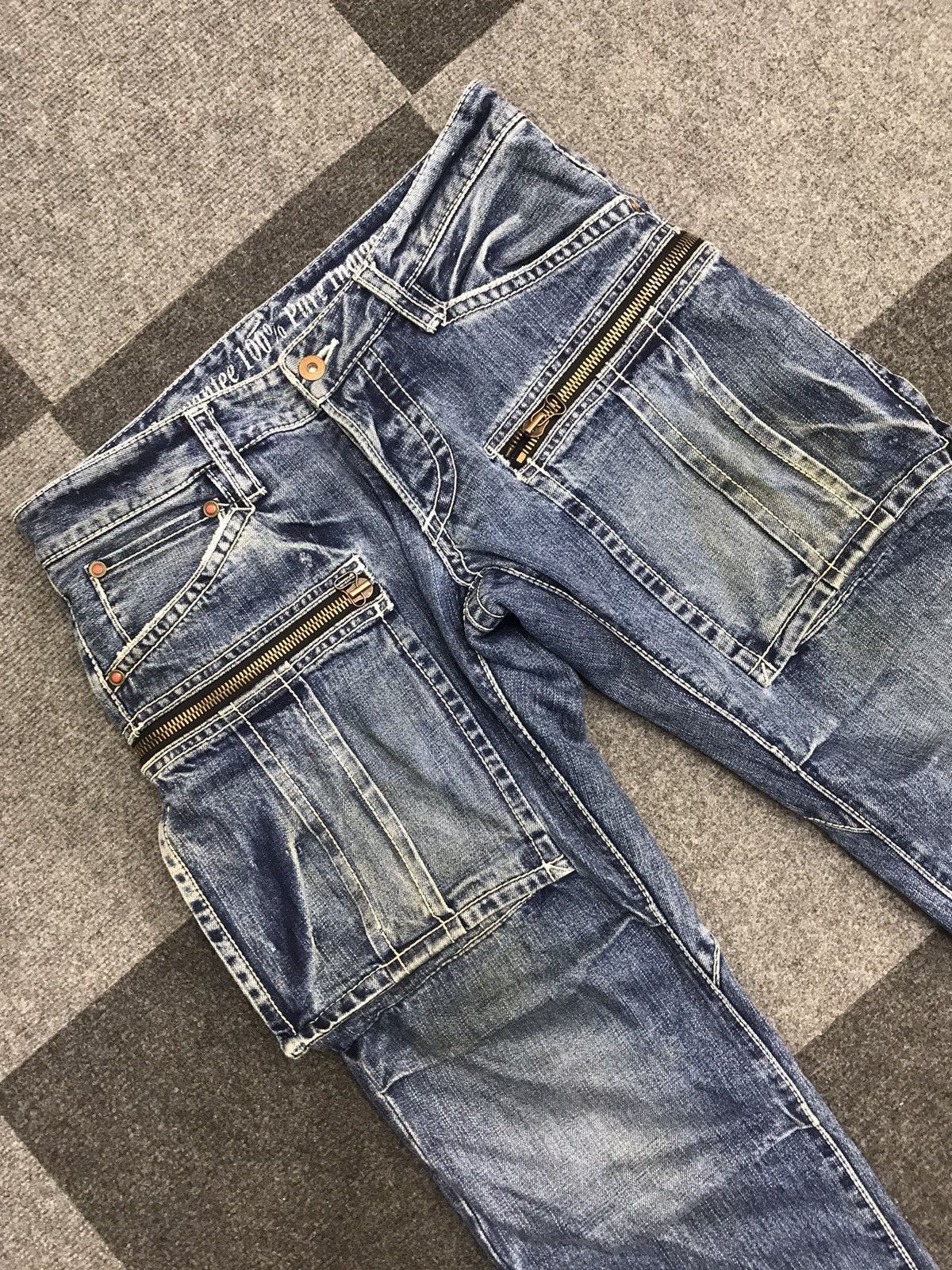 Designer 💥Designer💥Archival IZREEL Kazuhiro Cargo Jeans F702 Size US 31 - 6 Thumbnail