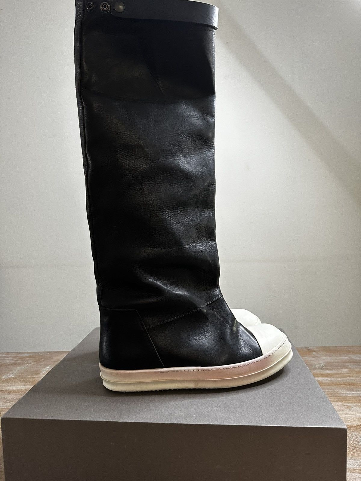 image of Rick Owens Very Elephant Boots ‘14 Moody in Black, Men's (Size 12)