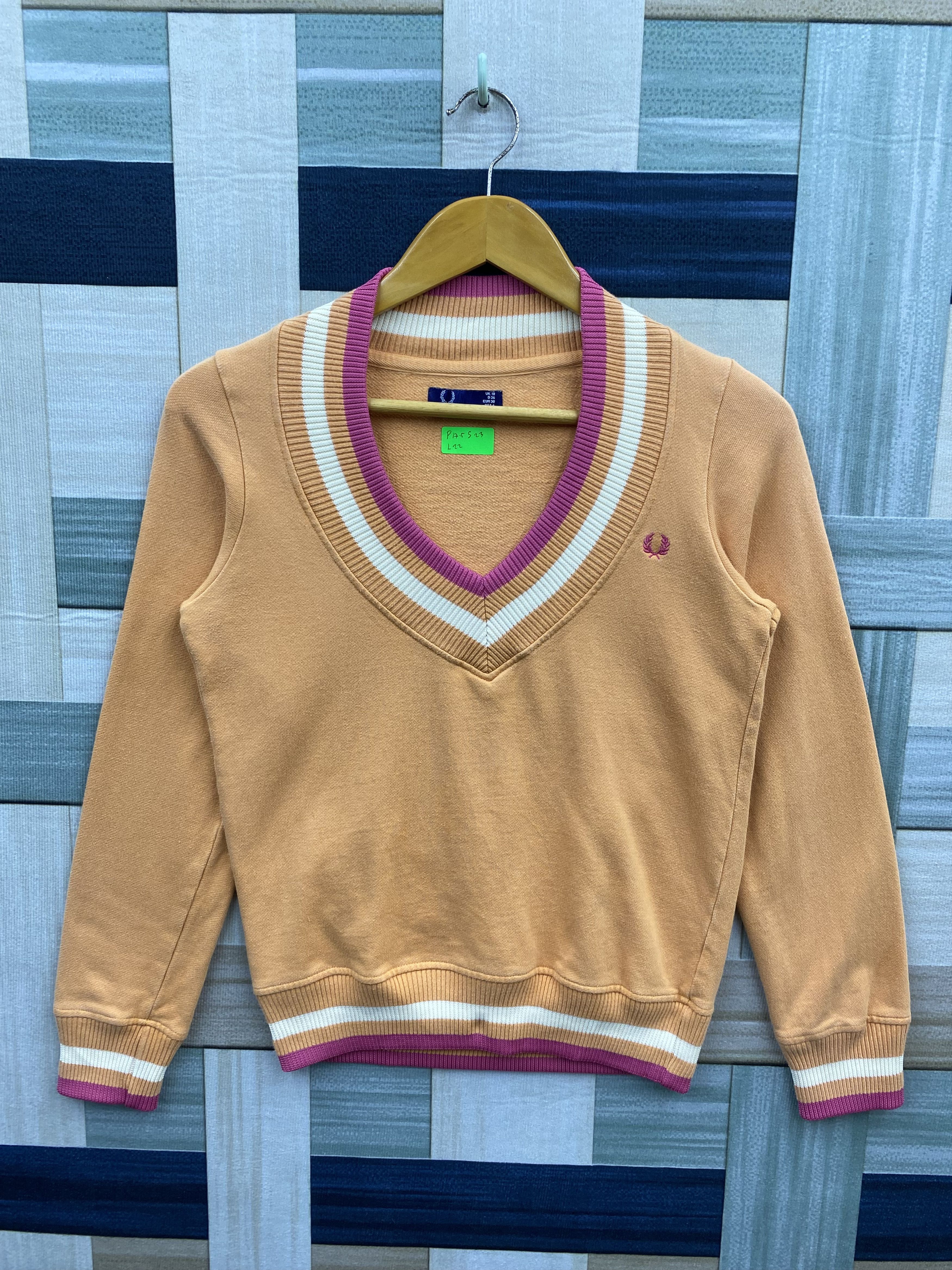 Fred Perry Fred Perry Open Neck Jumper Sweatshirt Size M / US 6-8 / IT 42-44 - 1 Thumbnail