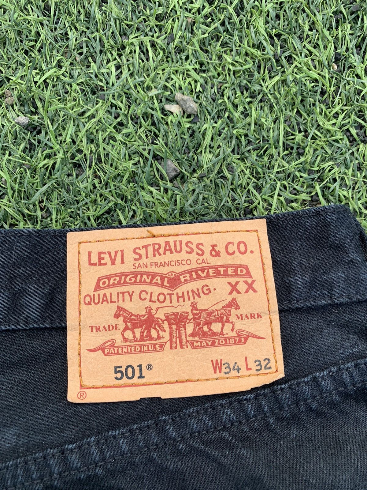 Levi's × Vintage Vintage Levi’s Baggy Denim Jeans 501 Black Y2K USA Size US 34 / EU 50 - 4 Thumbnail