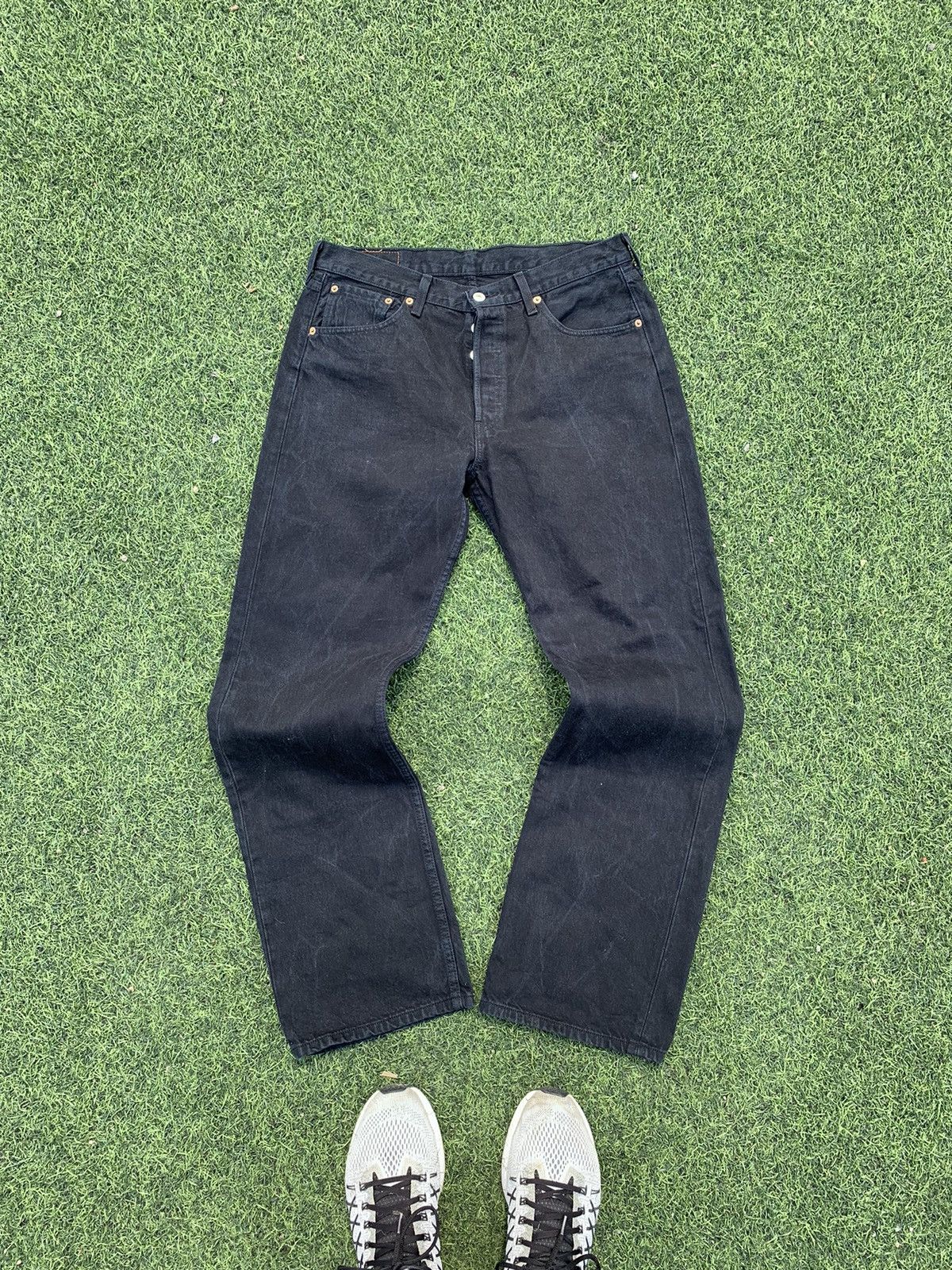 Levi's × Vintage Vintage Levi’s Baggy Denim Jeans 501 Black Y2K USA Size US 34 / EU 50 - 6 Thumbnail