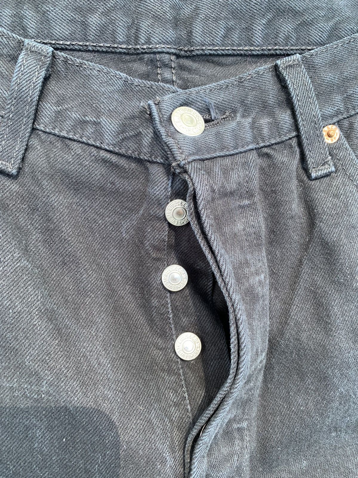 Levi's × Vintage Vintage Levi’s Baggy Denim Jeans 501 Black Y2K USA Size US 34 / EU 50 - 7 Thumbnail