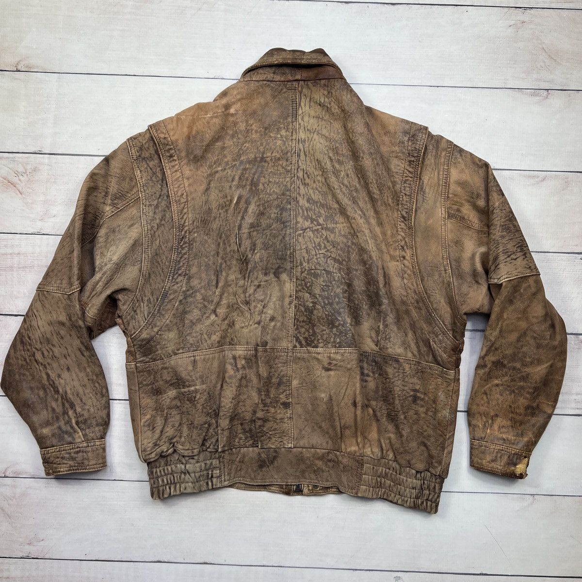 Leather Vintage Leather Jacket Brown Biker Motor Jacket Real Leather Size US L / EU 52-54 / 3 - 7 Thumbnail