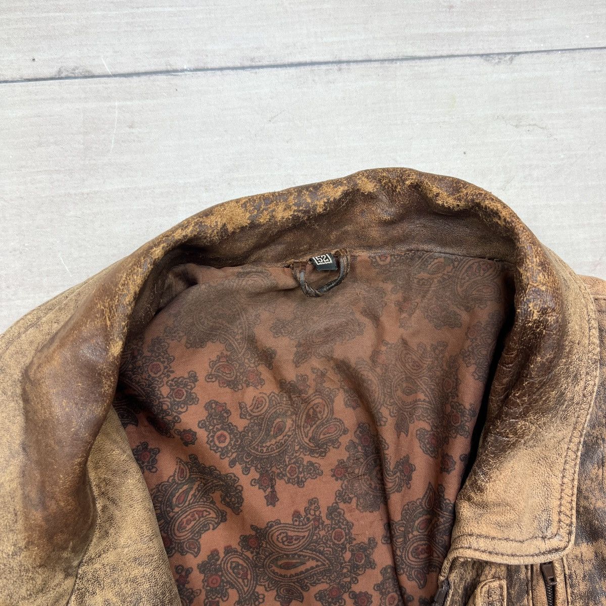Leather Vintage Leather Jacket Brown Biker Motor Jacket Real Leather Size US L / EU 52-54 / 3 - 4 Thumbnail