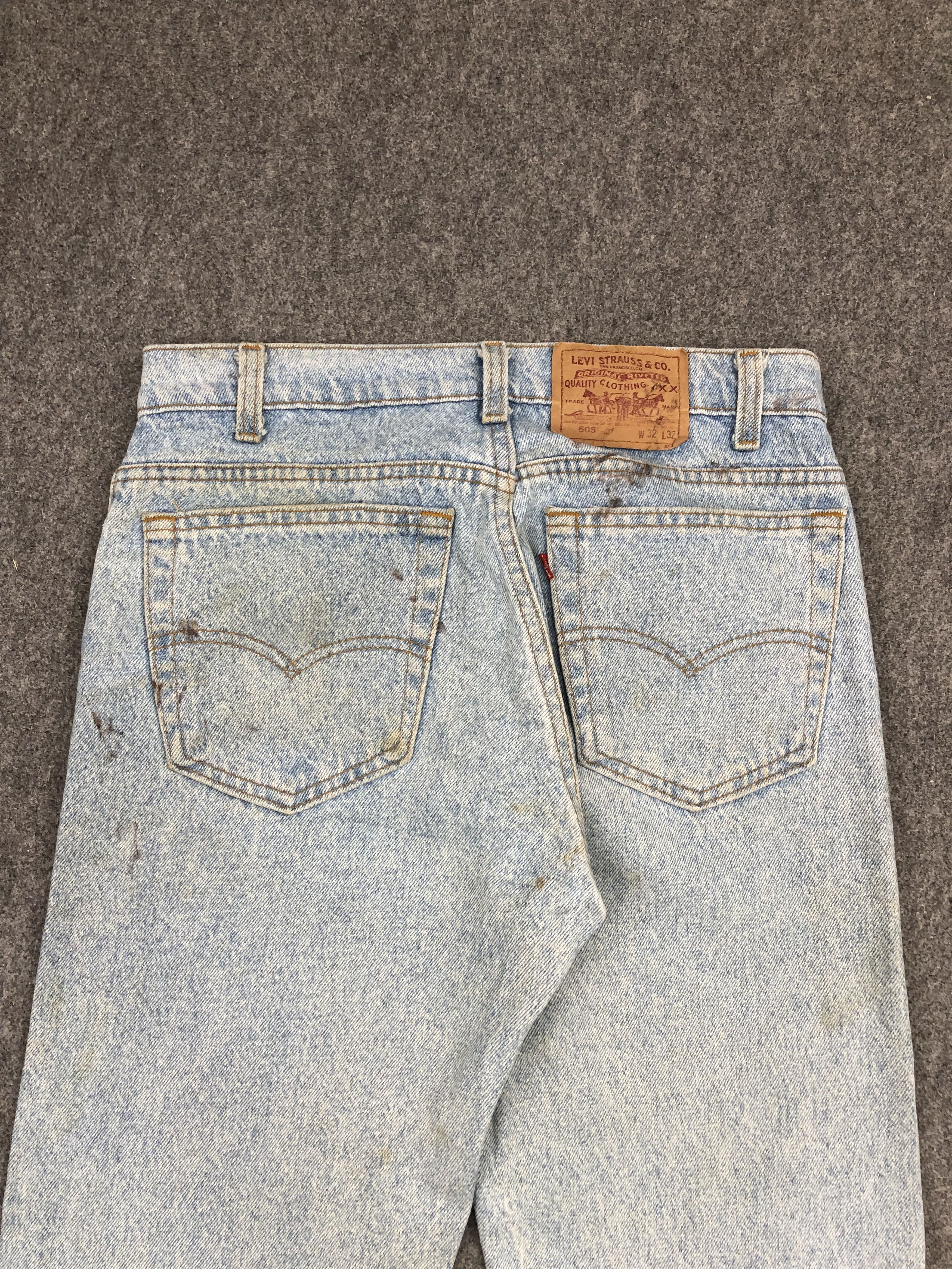 Levi's × Vintage Vintage 90s Levis 505 Light Wash Jeans Size US 32 / EU 48 - 4 Thumbnail
