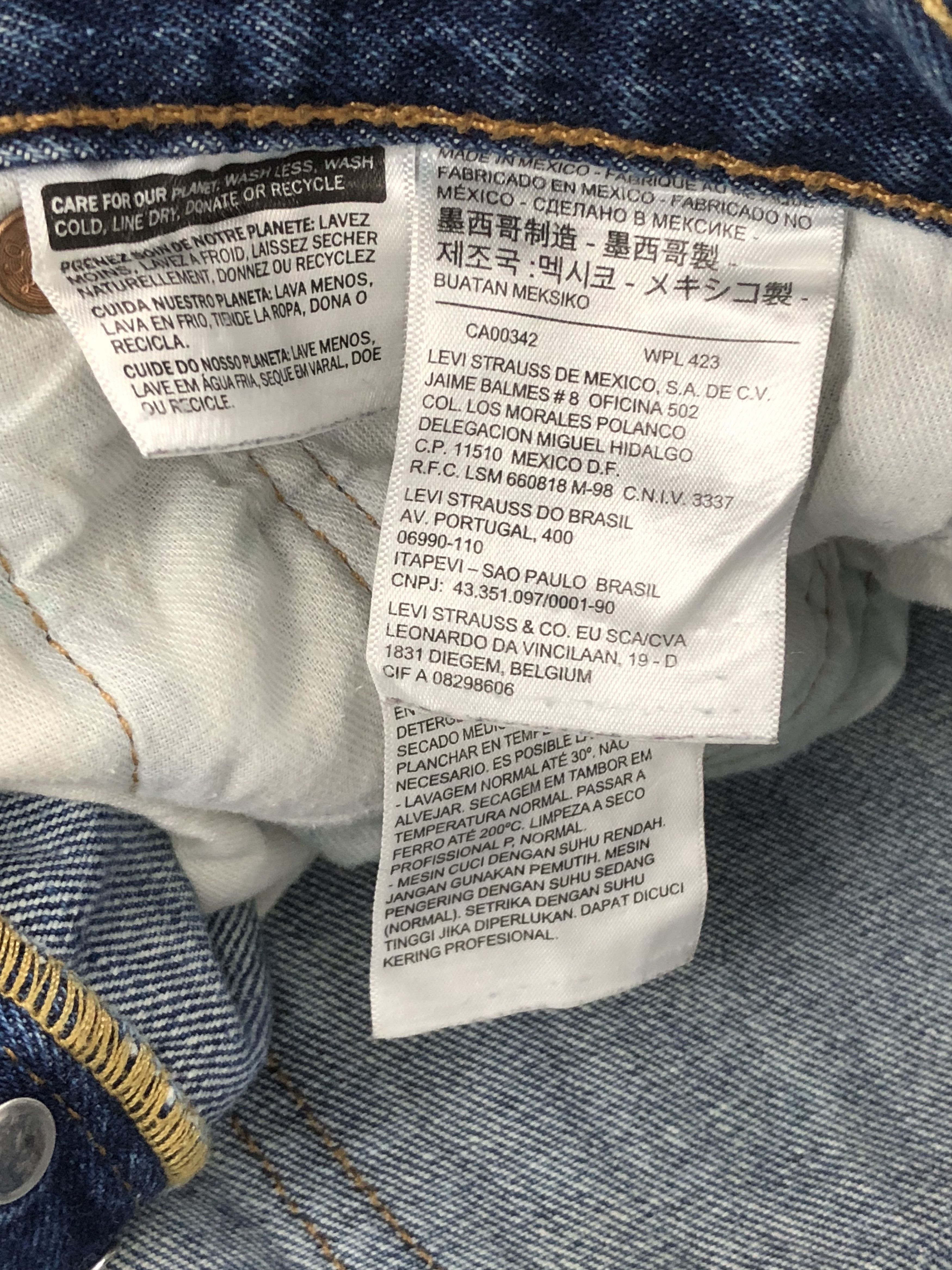 Levi's Vintage Levis 501 Faded Blue Jeans DP1337 Size US 33 - 6 Thumbnail