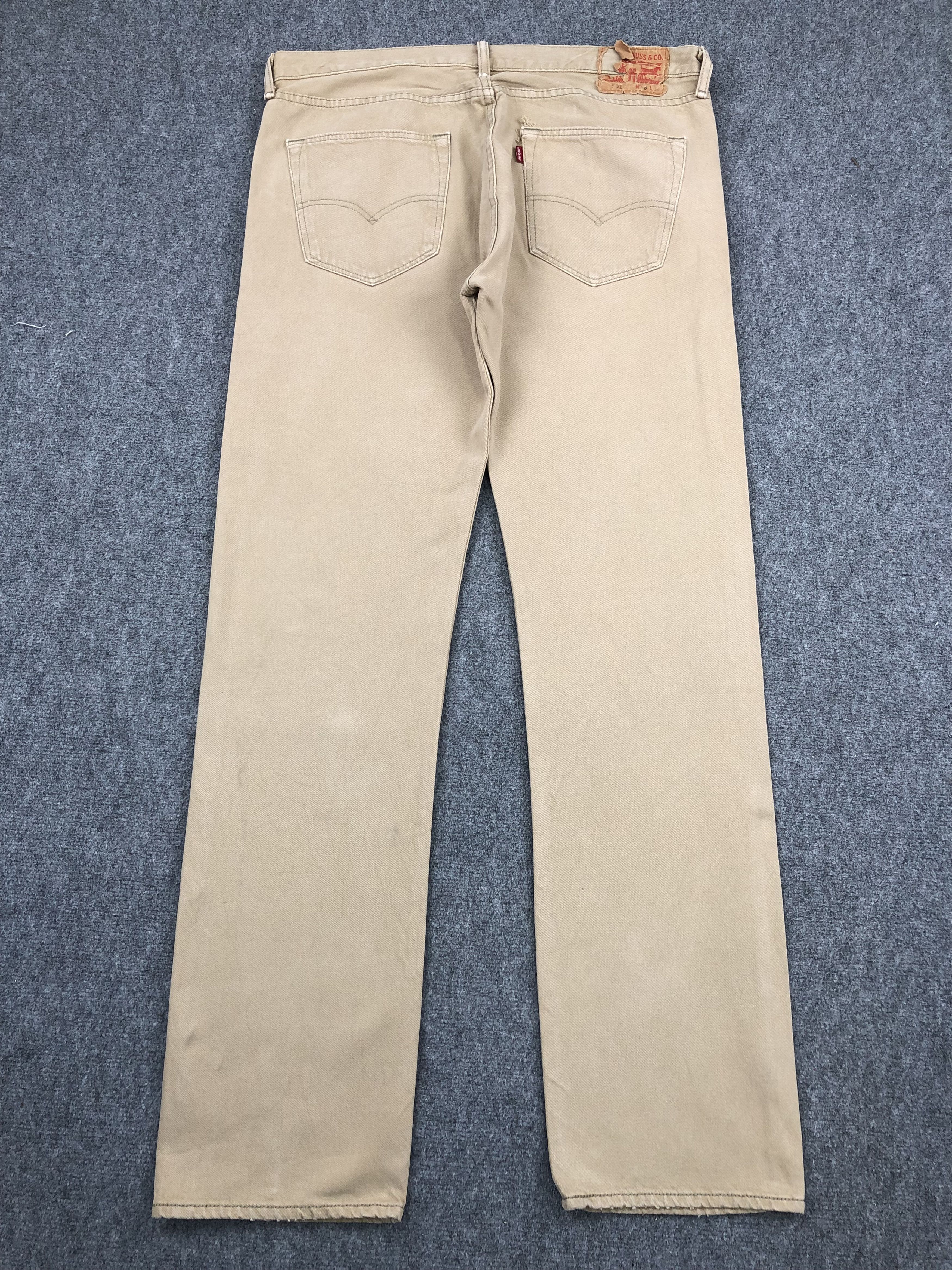 Levi's Vintage Levis 501 Khaki Colour Jeans DP1339 Size US 38 / EU 54 - 3 Thumbnail