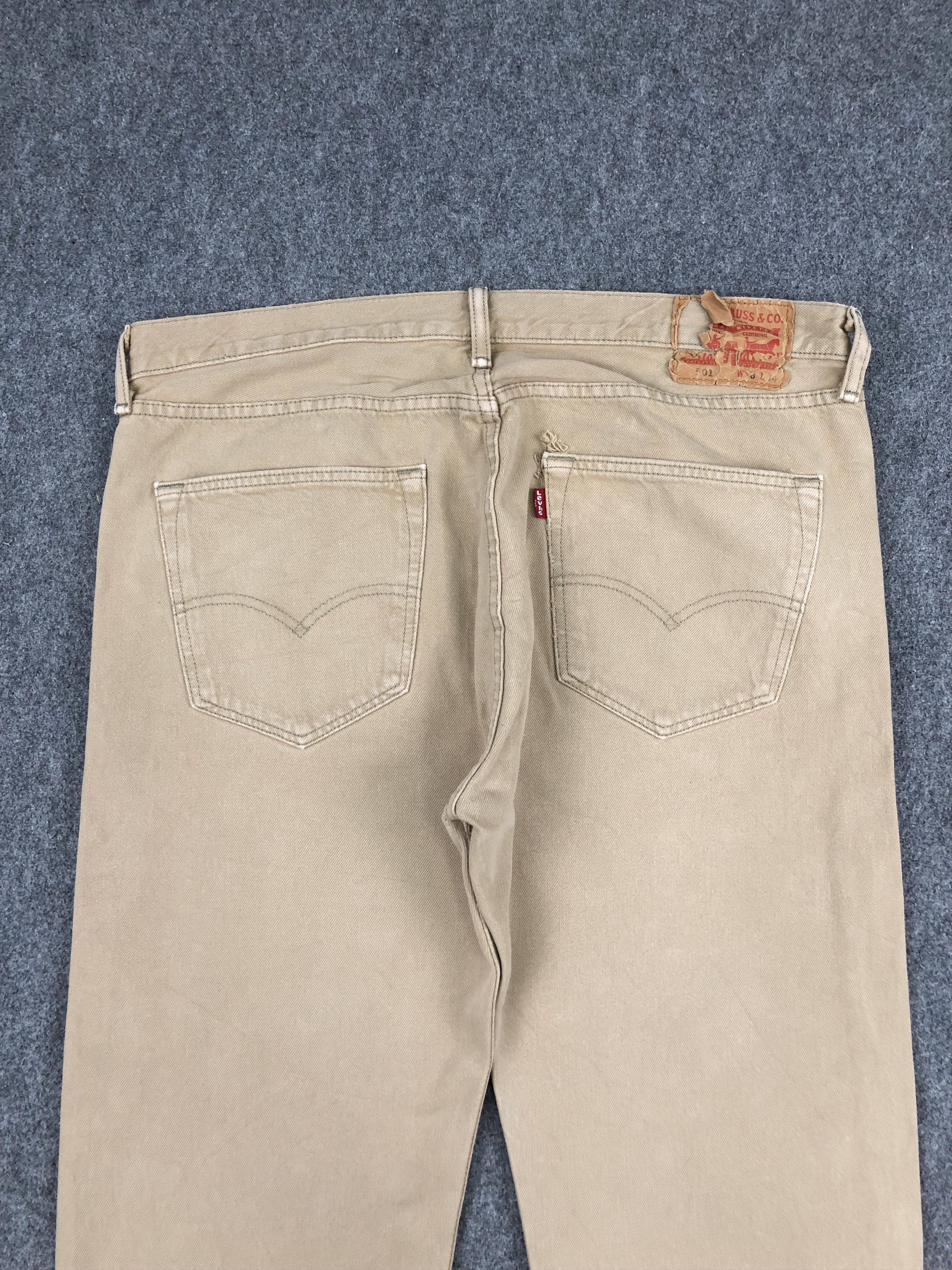 Levi's Vintage Levis 501 Khaki Colour Jeans DP1339 Size US 38 / EU 54 - 4 Thumbnail